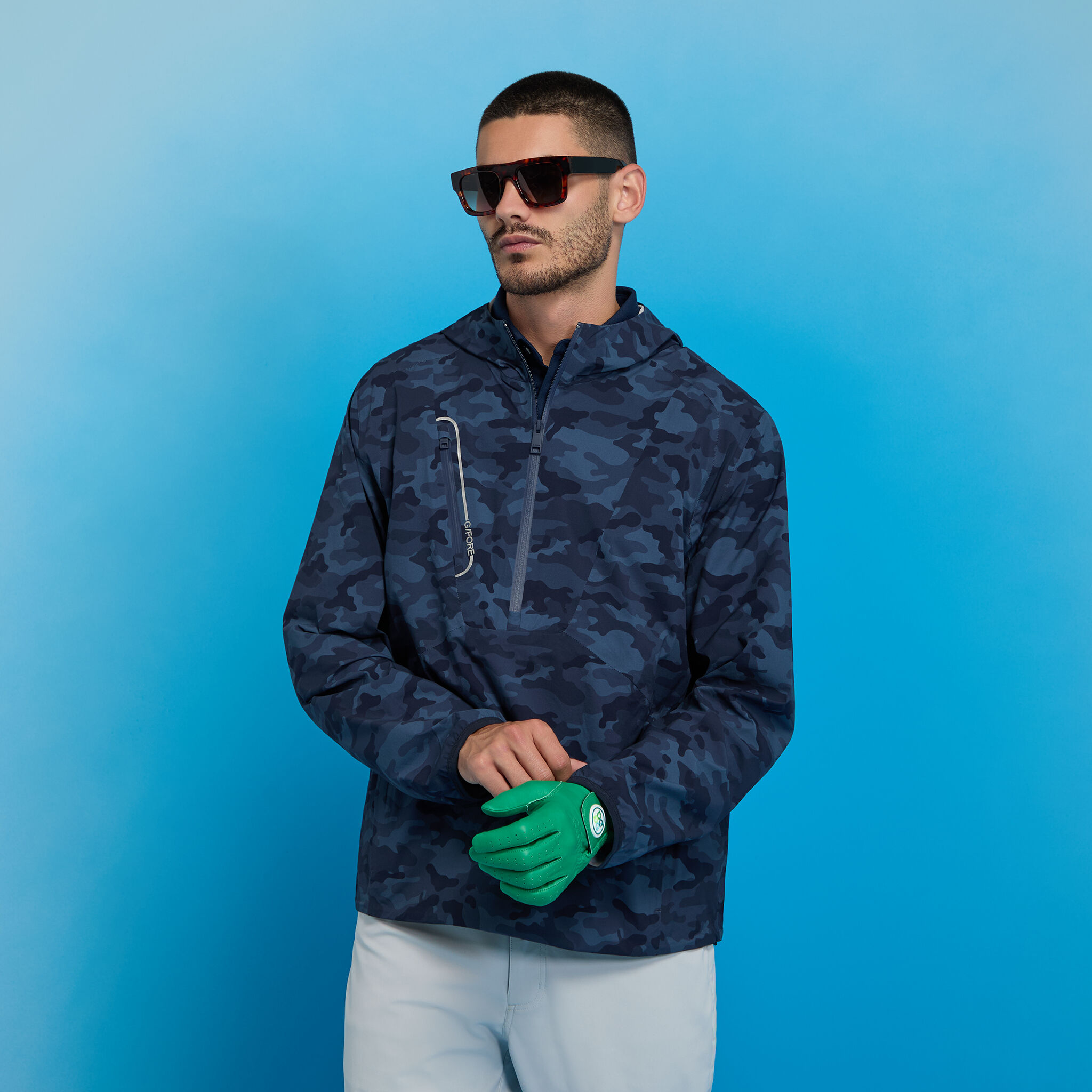 CAMO TECH HOODED PULLOVER