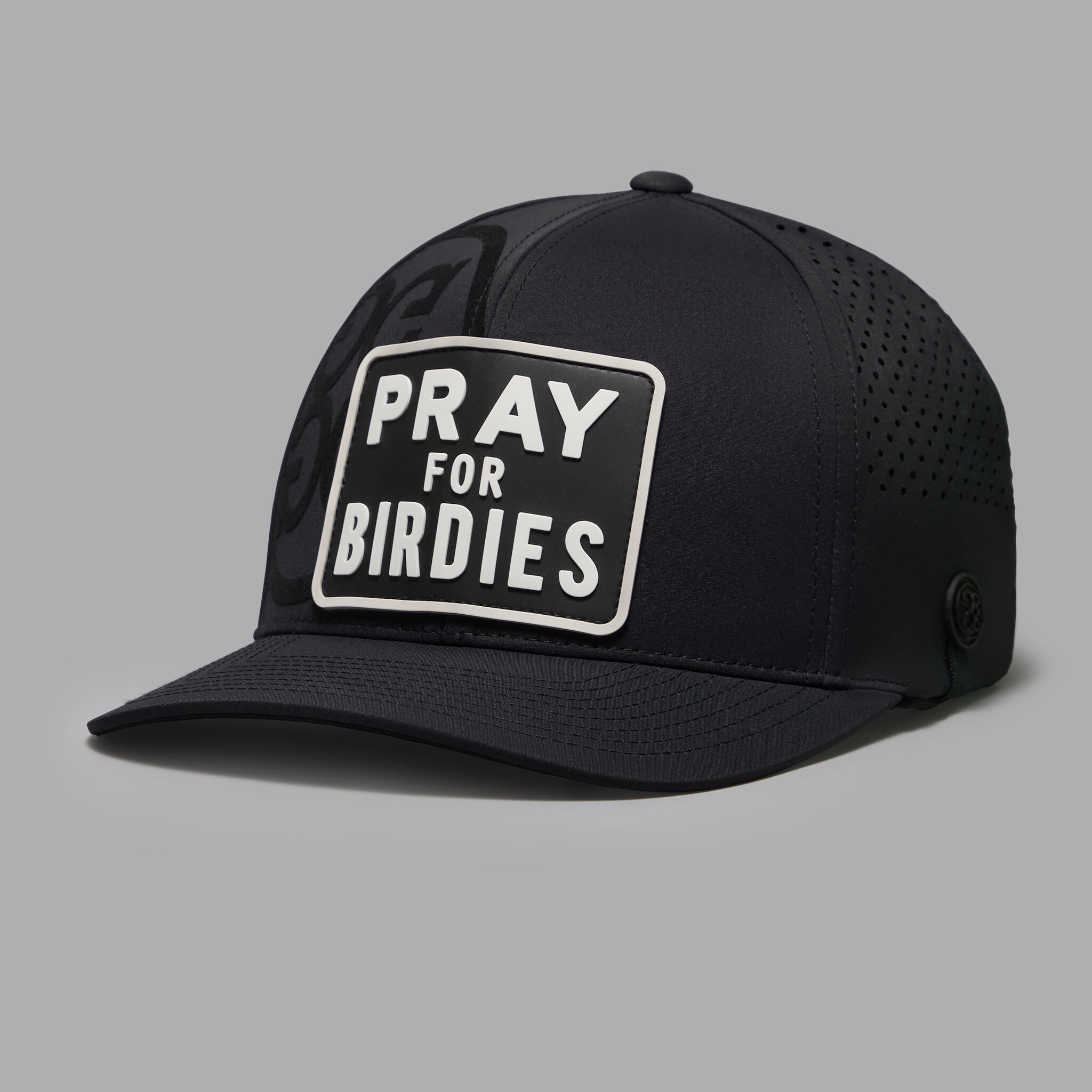 PRAY FOR BIRDIES PATCH PERFORATED DELTA HAT
