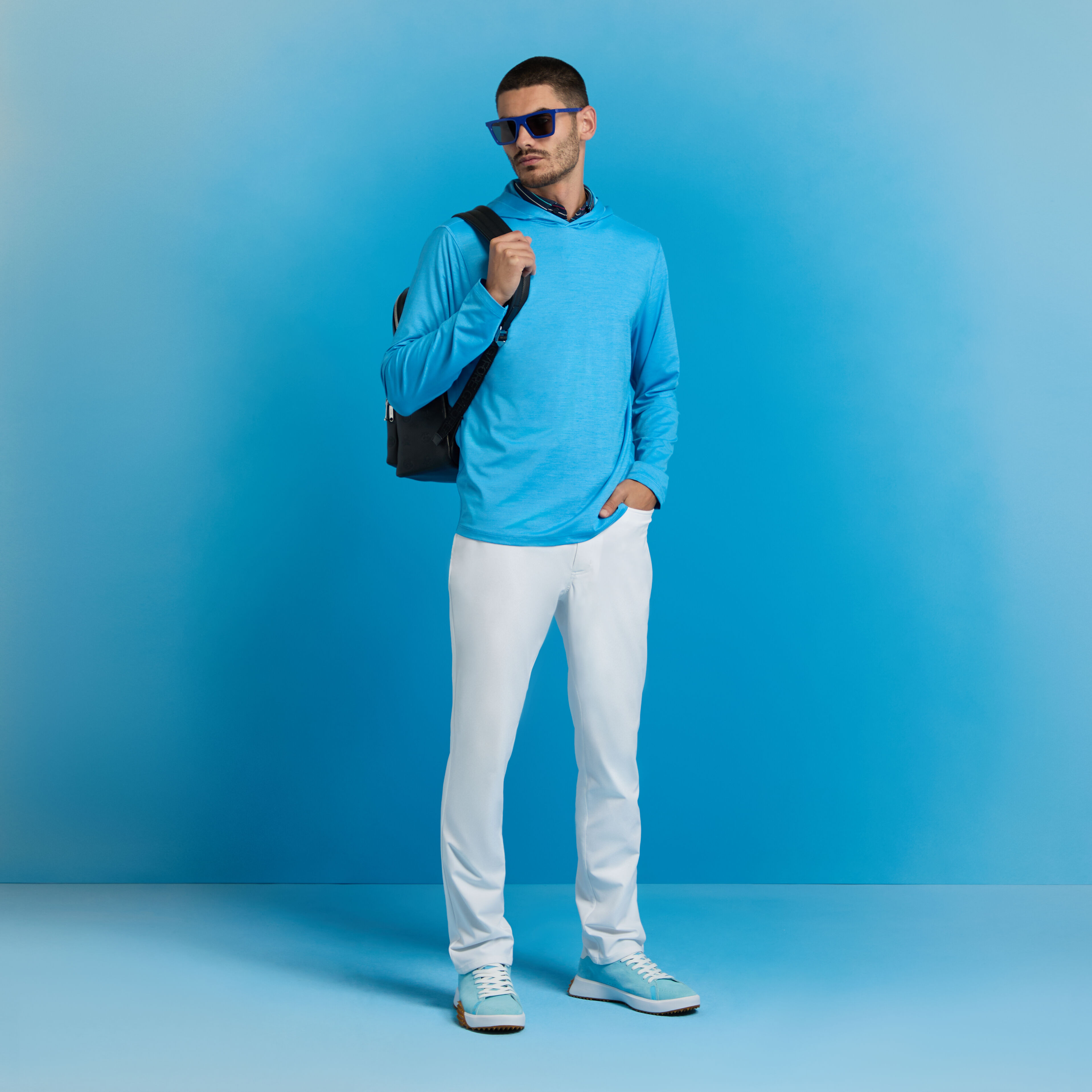 MÉLANGE ICE NYLON HOODIE