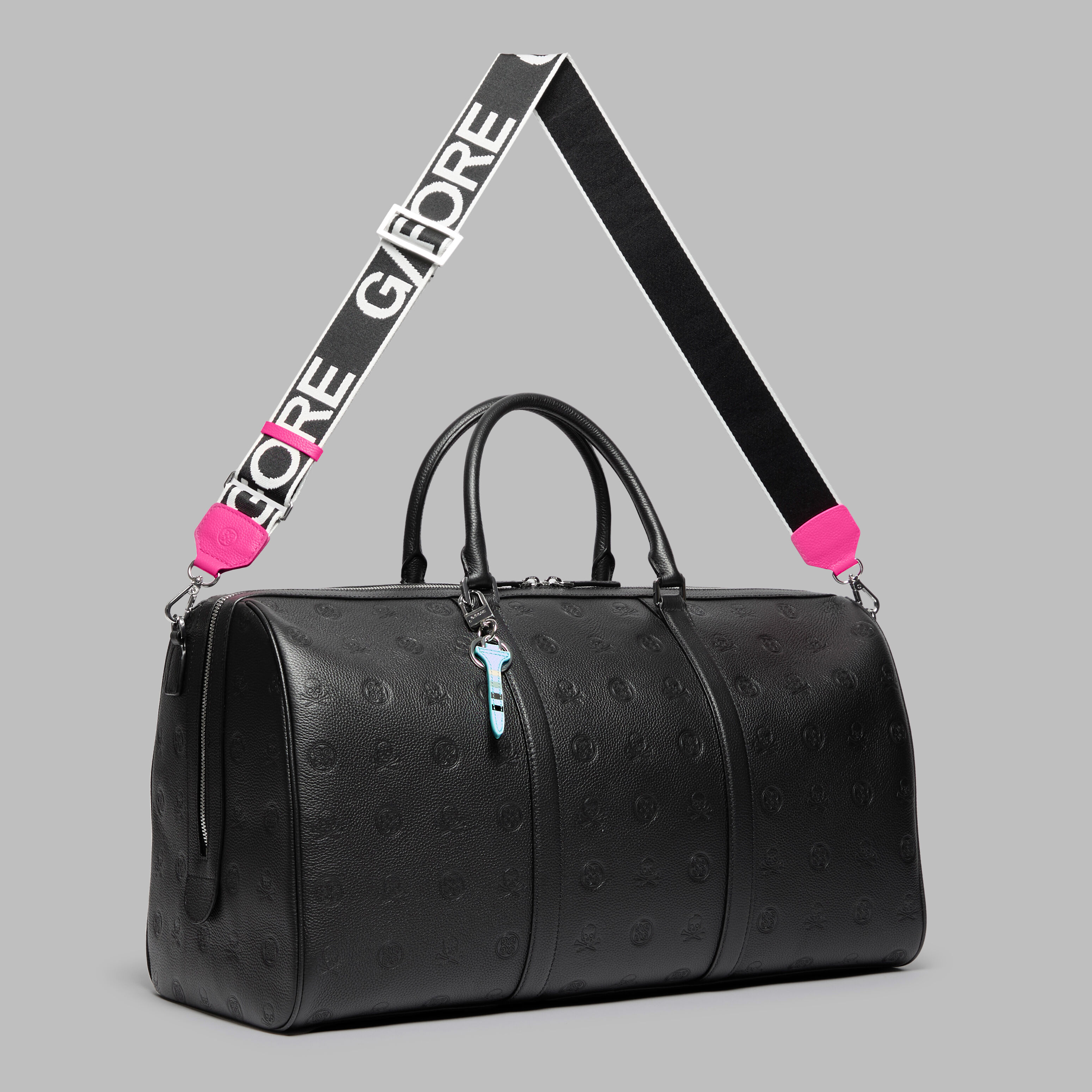 EMBOSSED SKULL & TEES LEATHER WEEKENDER