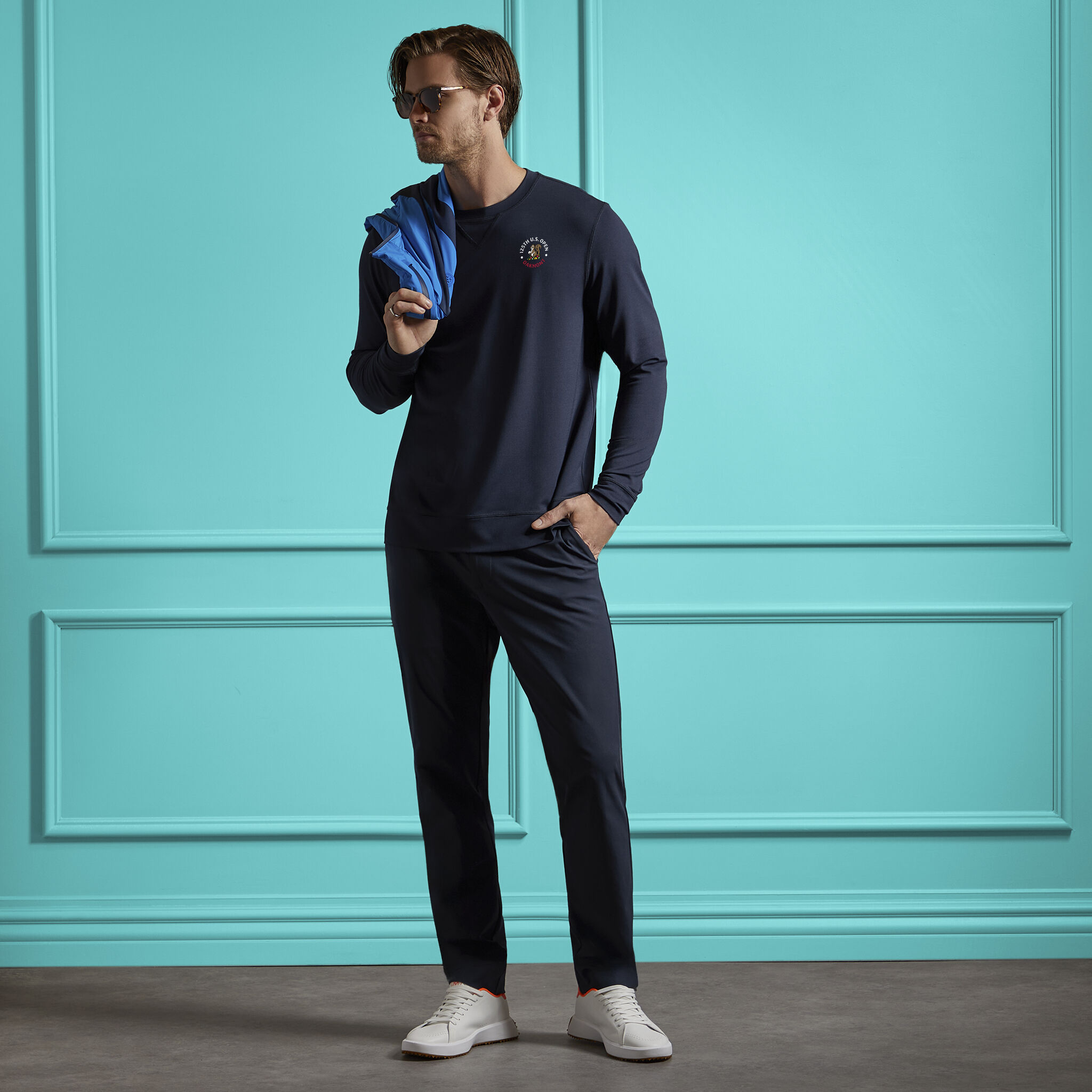 LTD RELEASE 2025 U.S. OPEN PERFORMANCE PIQUÉ CREWNECK LAYER