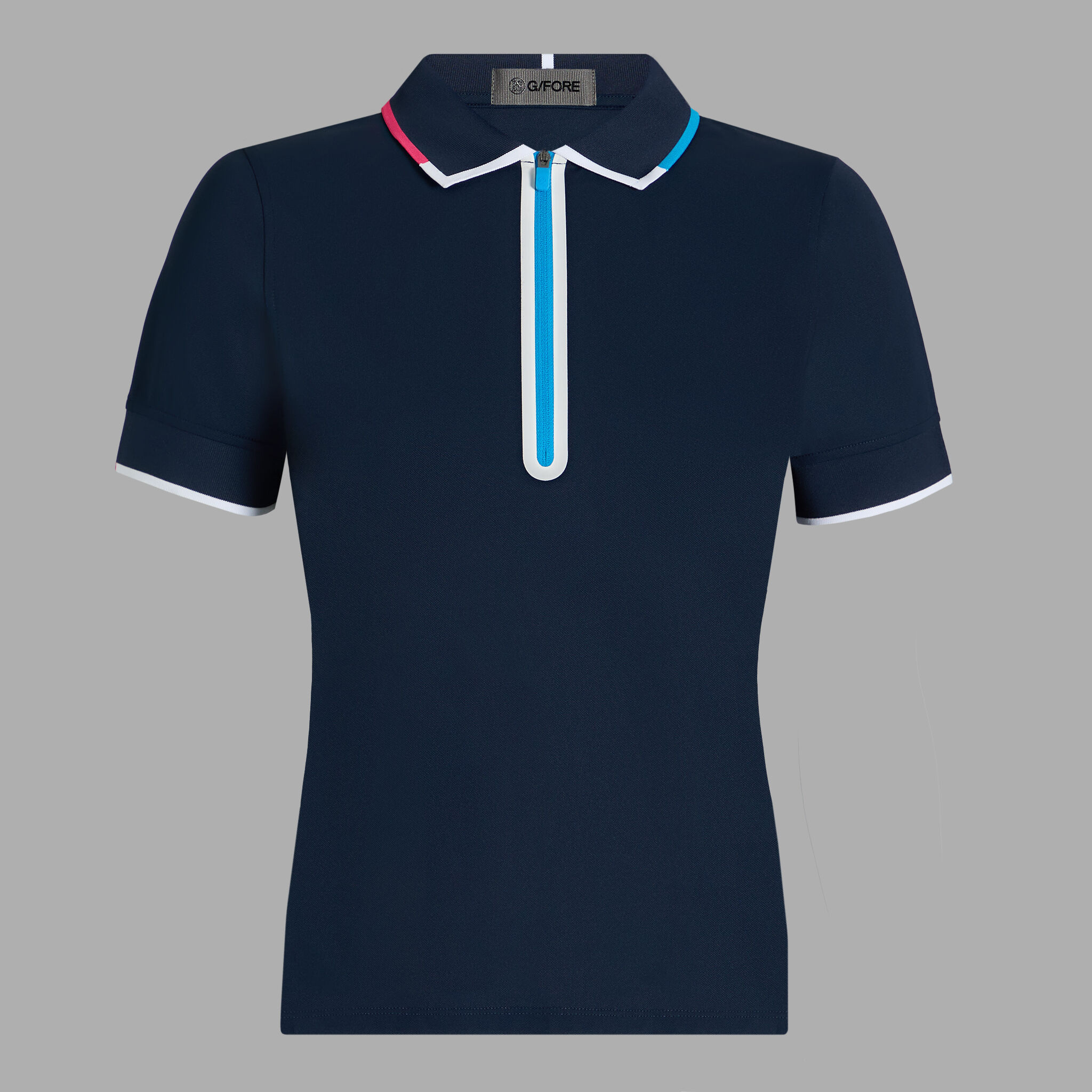 TECH PIQUÉ QUARTER ZIP POLO