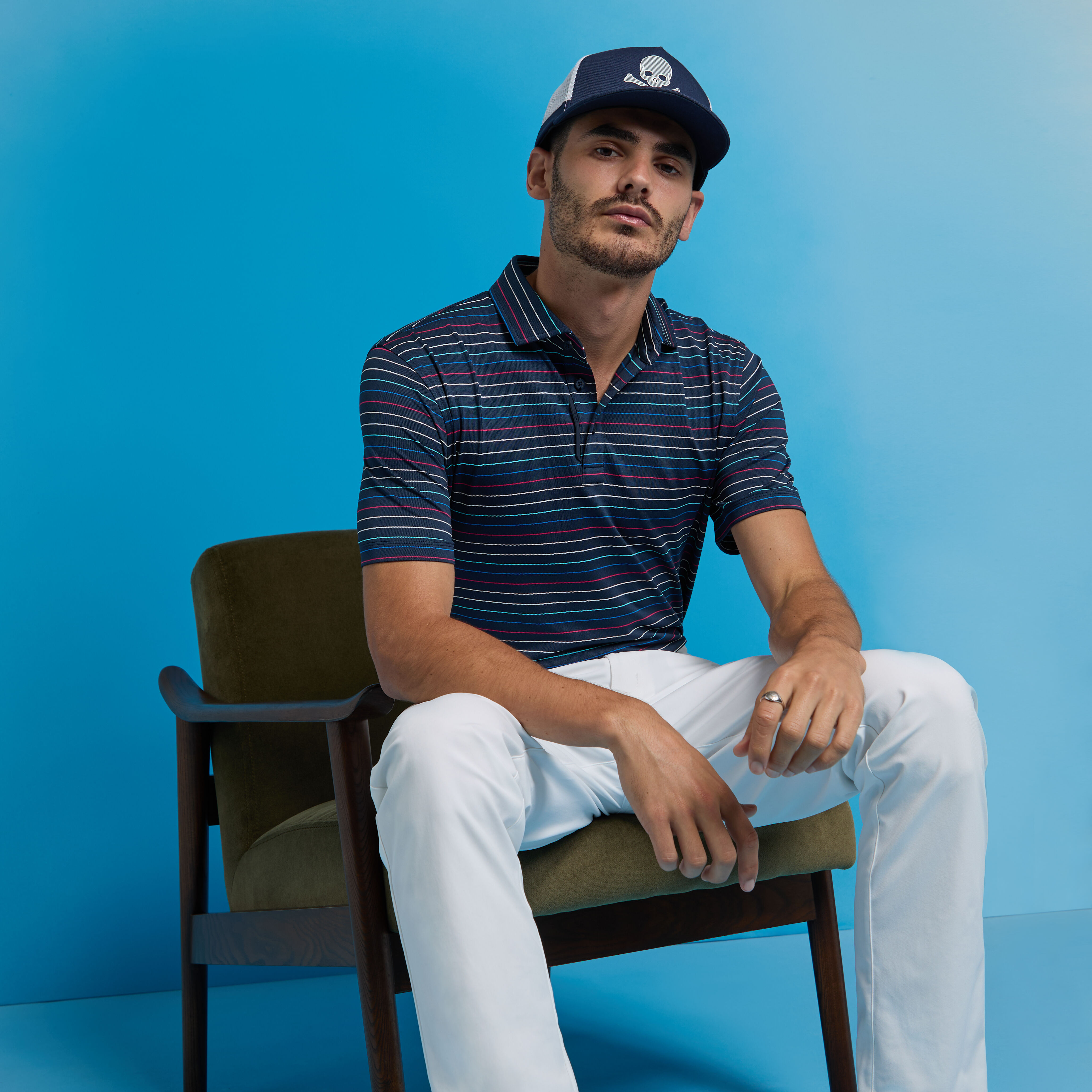 MULTI STRIPE TECH PIQUÉ POLO