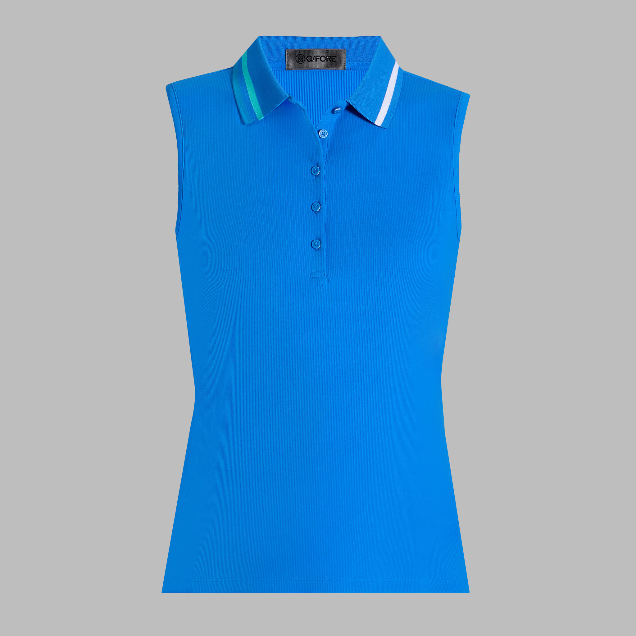 RIBBED TECH NYLON SLEEVELESS POLO