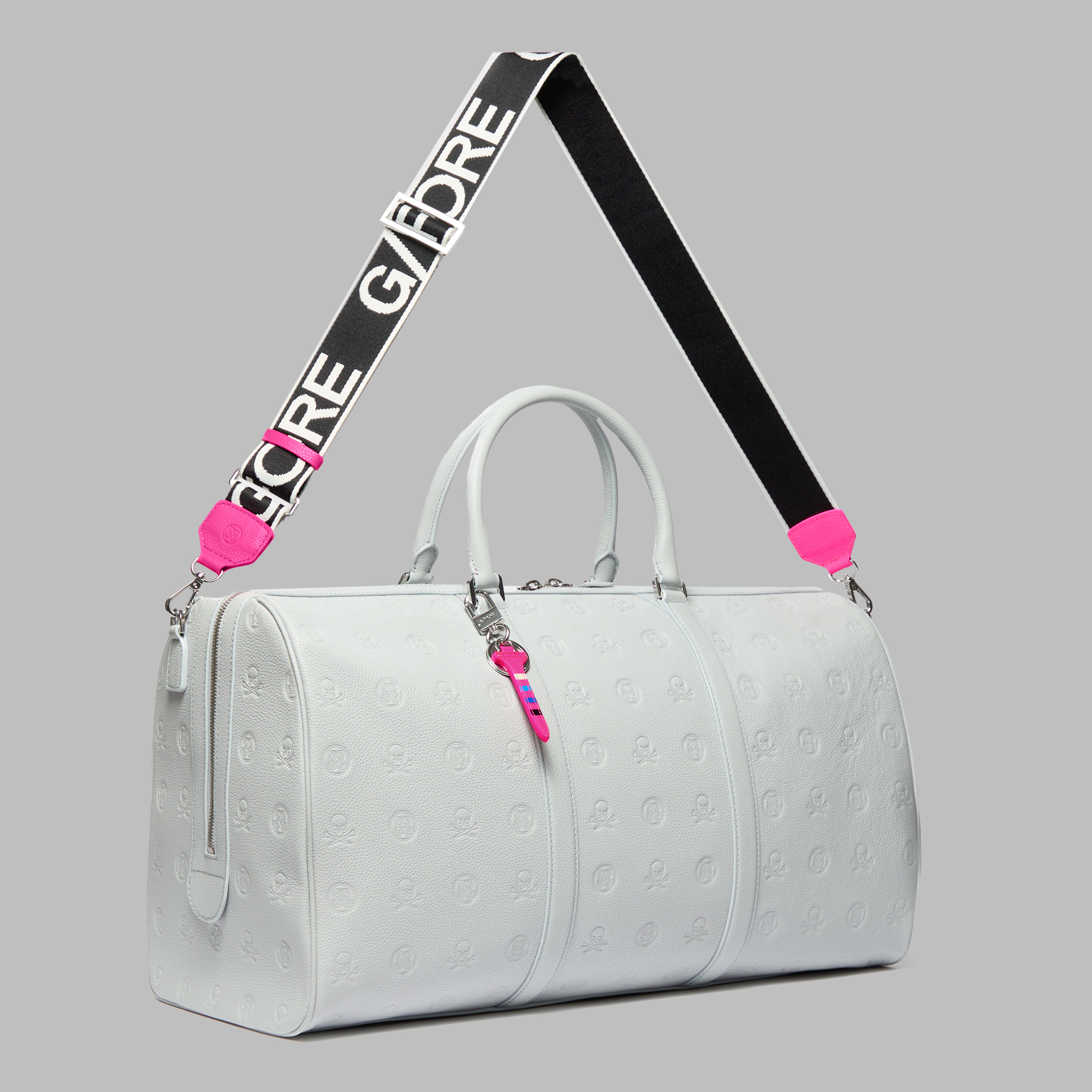 EMBOSSED SKULL & TEES LEATHER WEEKENDER