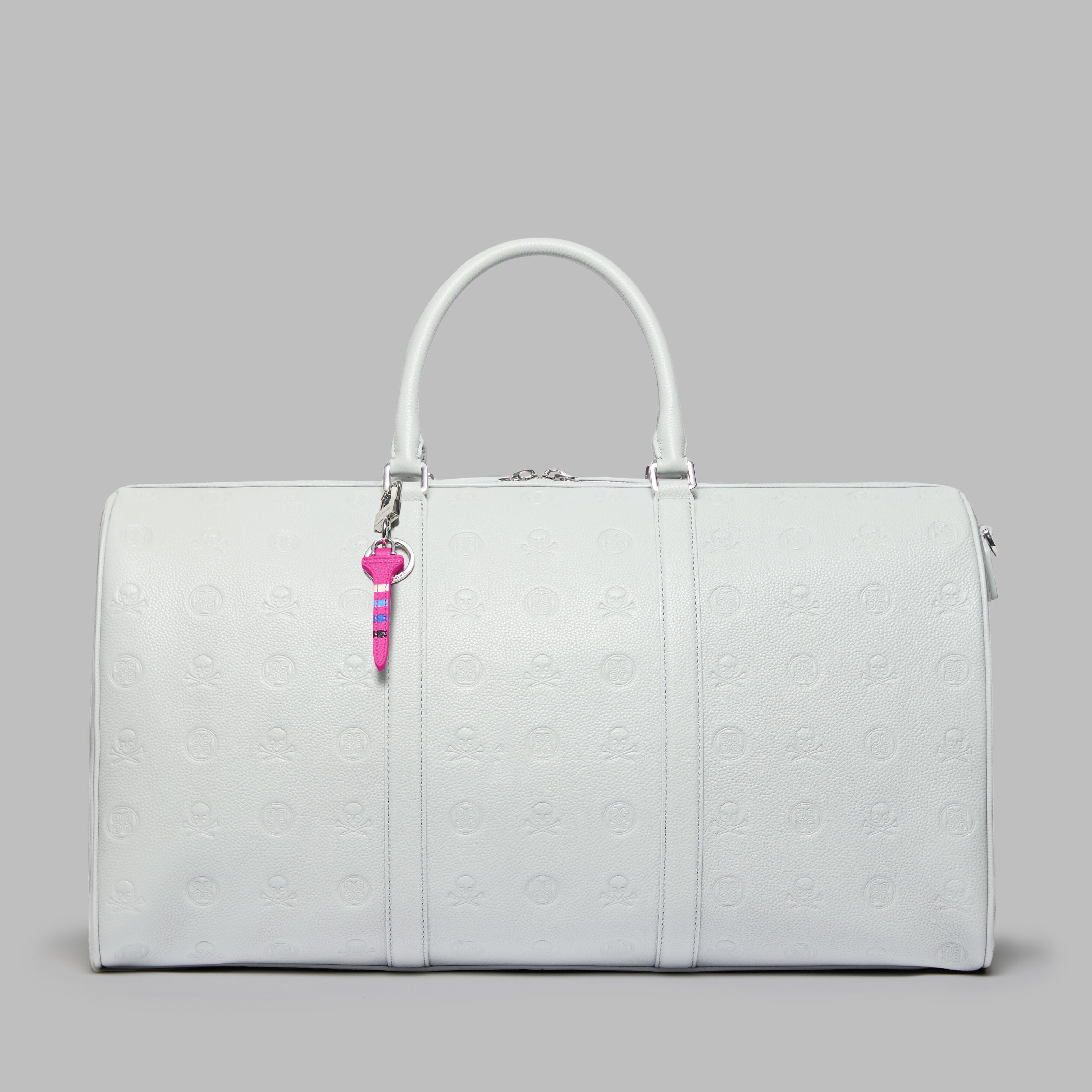 EMBOSSED SKULL & TEES LEATHER WEEKENDER