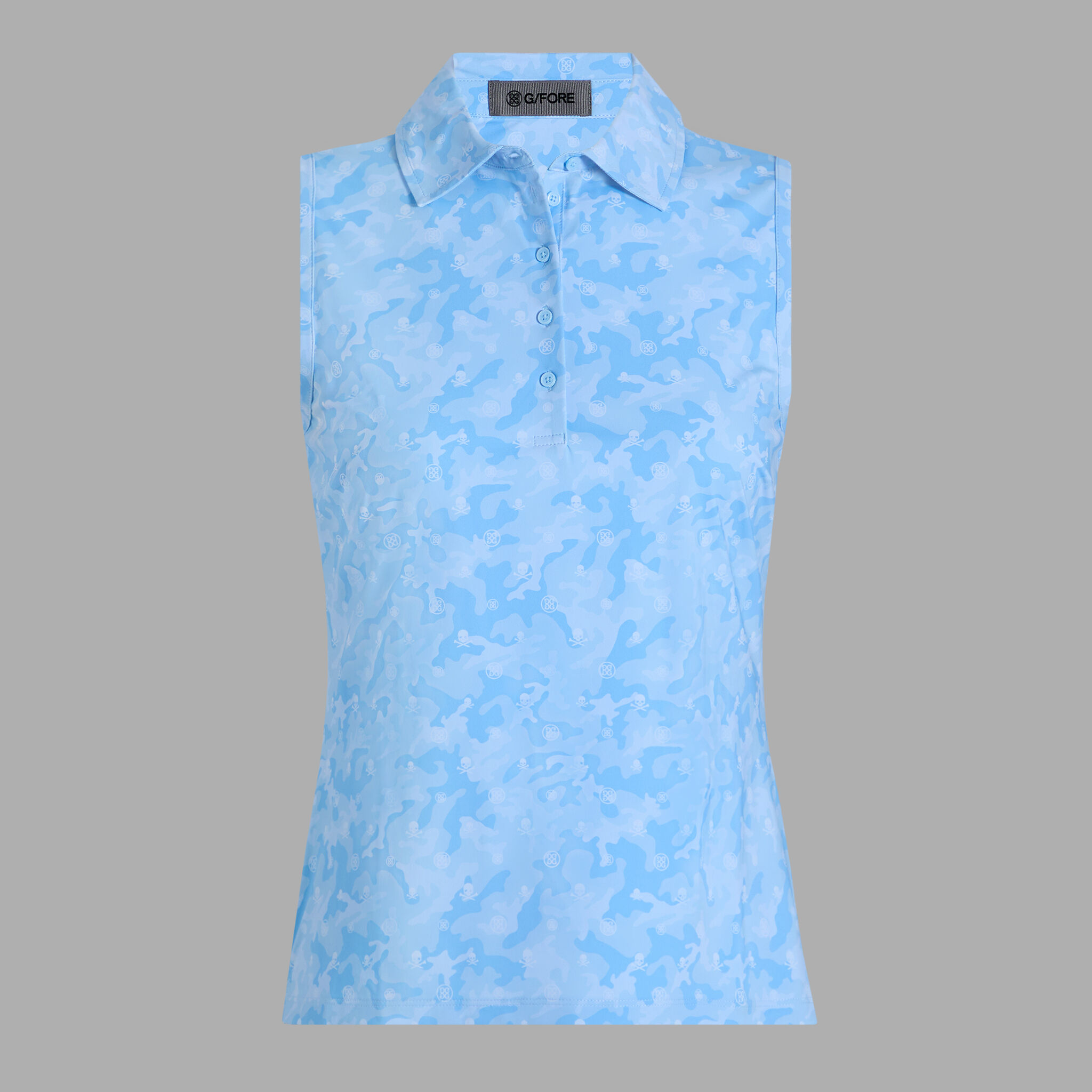 ICON CAMO SILKY TECH NYLON SLEEVELESS POLO