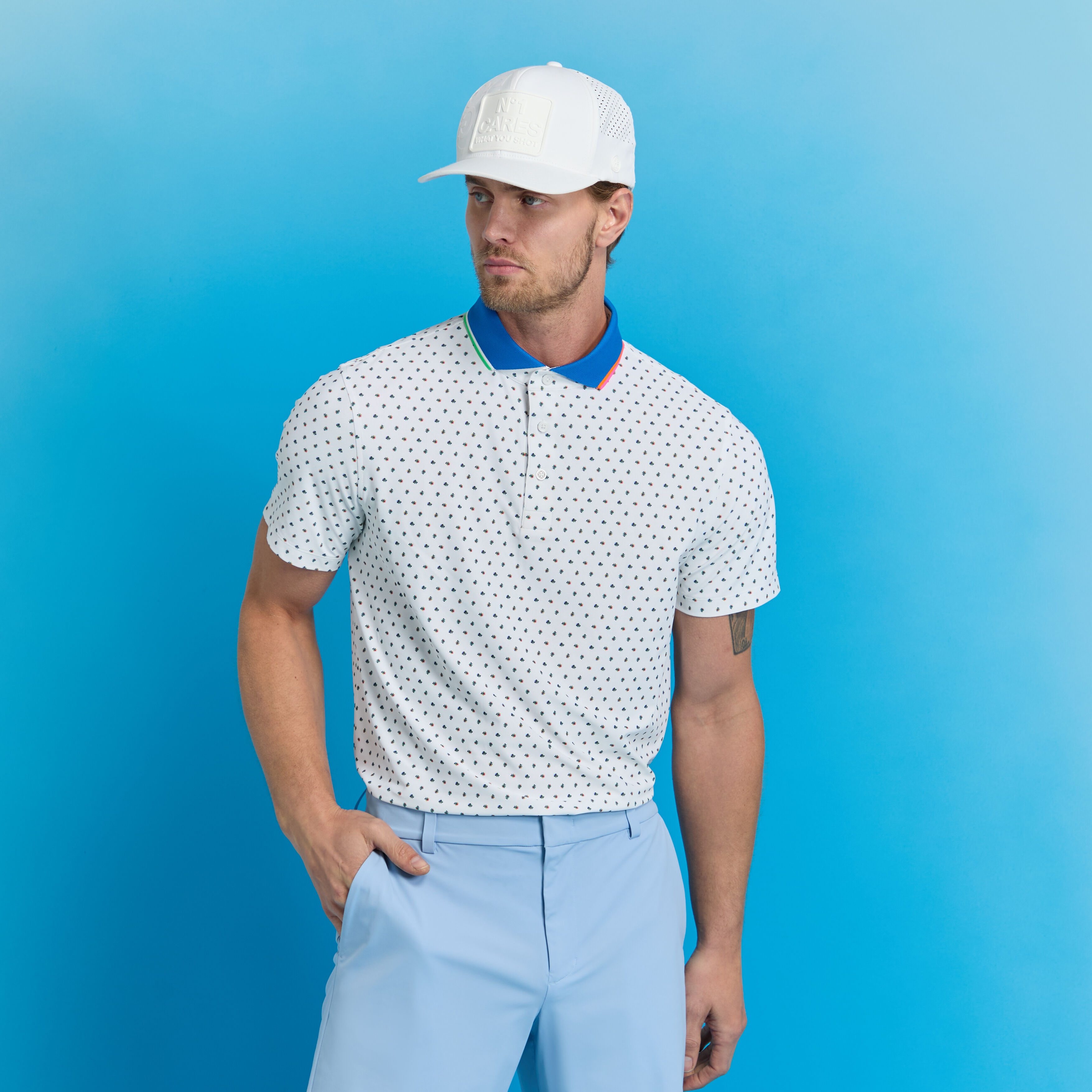 DITSY FLORAL TECH PIQUÉ POLO