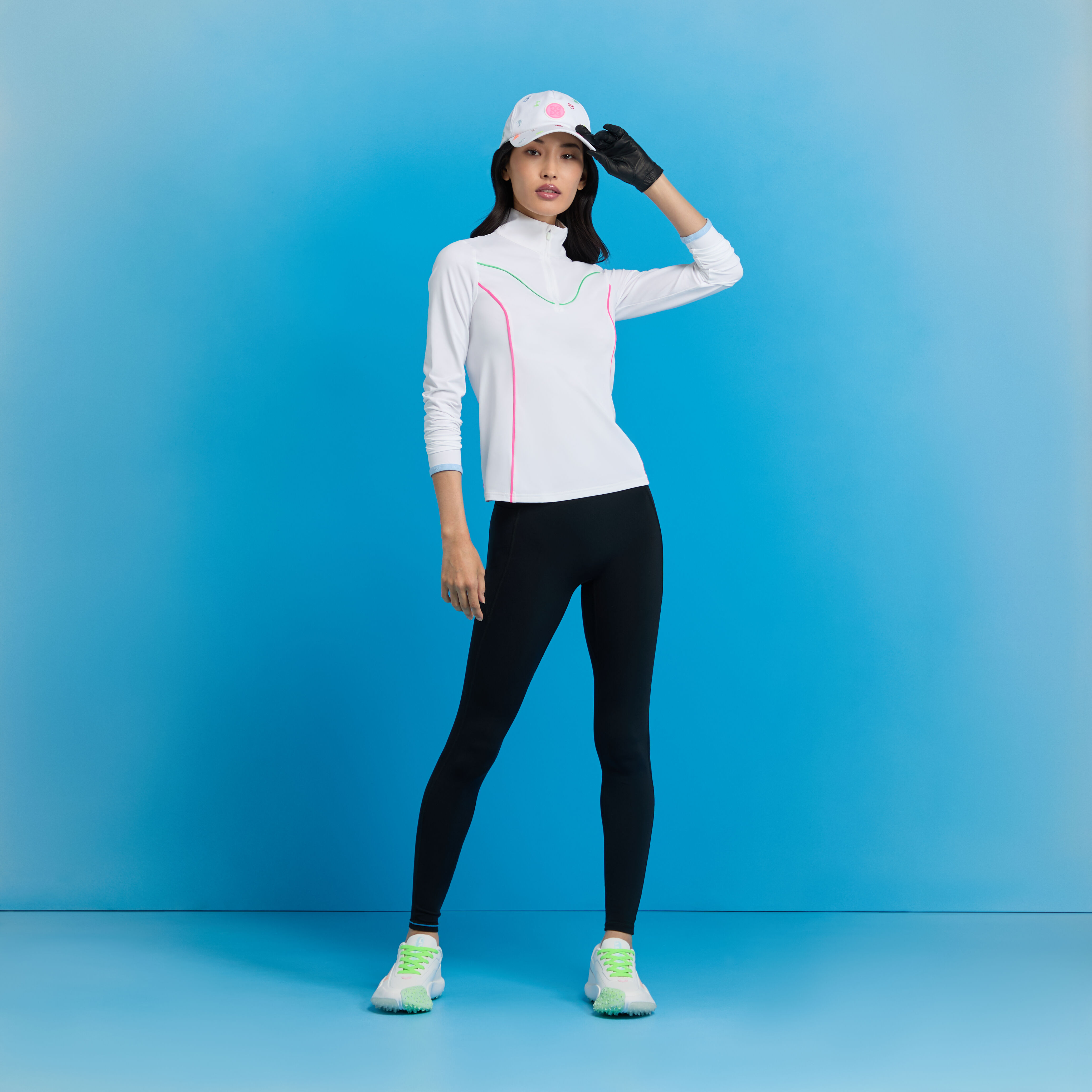 STRETCH NYLON INTERLOCK TIPPED PULLOVER