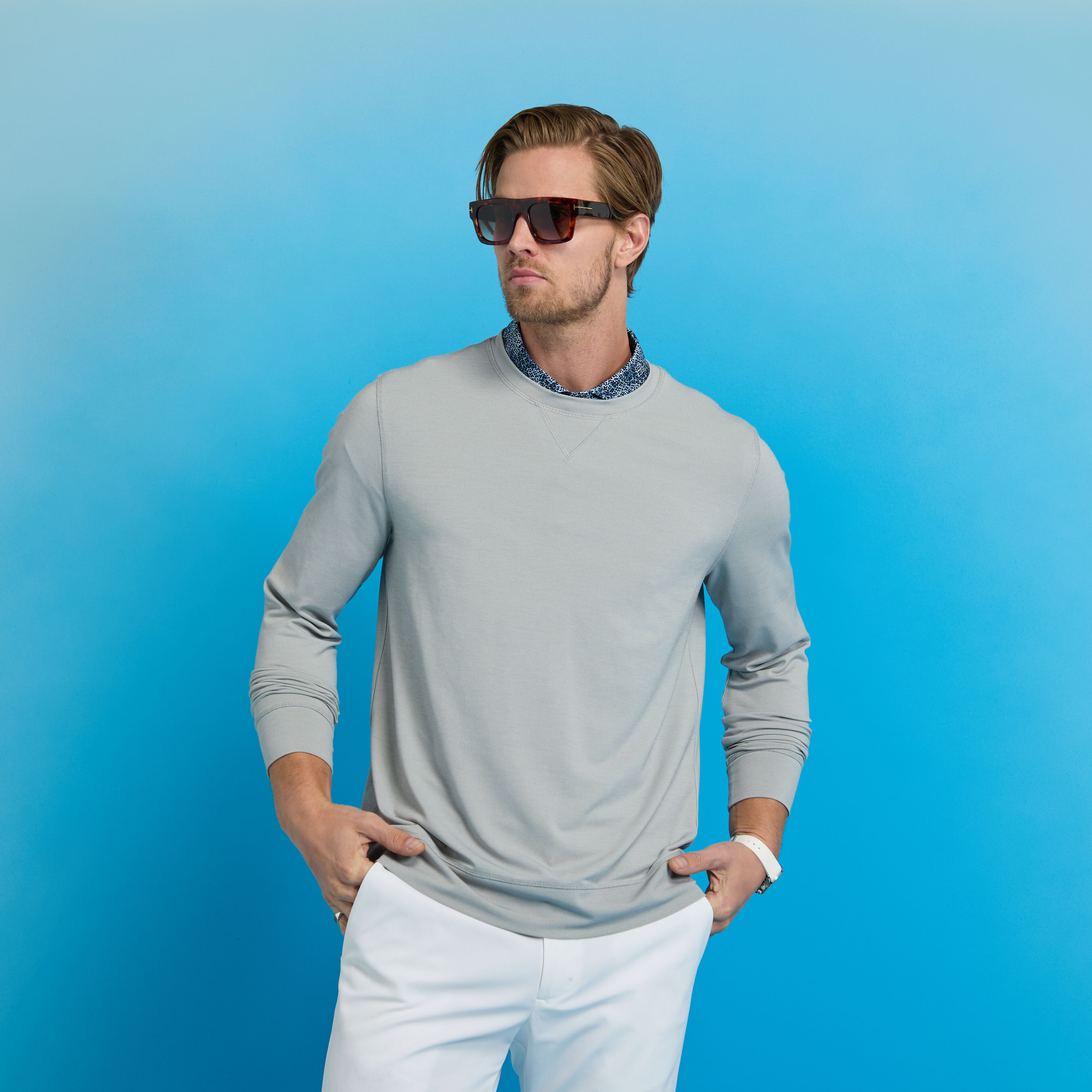 PERFORMANCE PIQUÉ CREWNECK LAYER