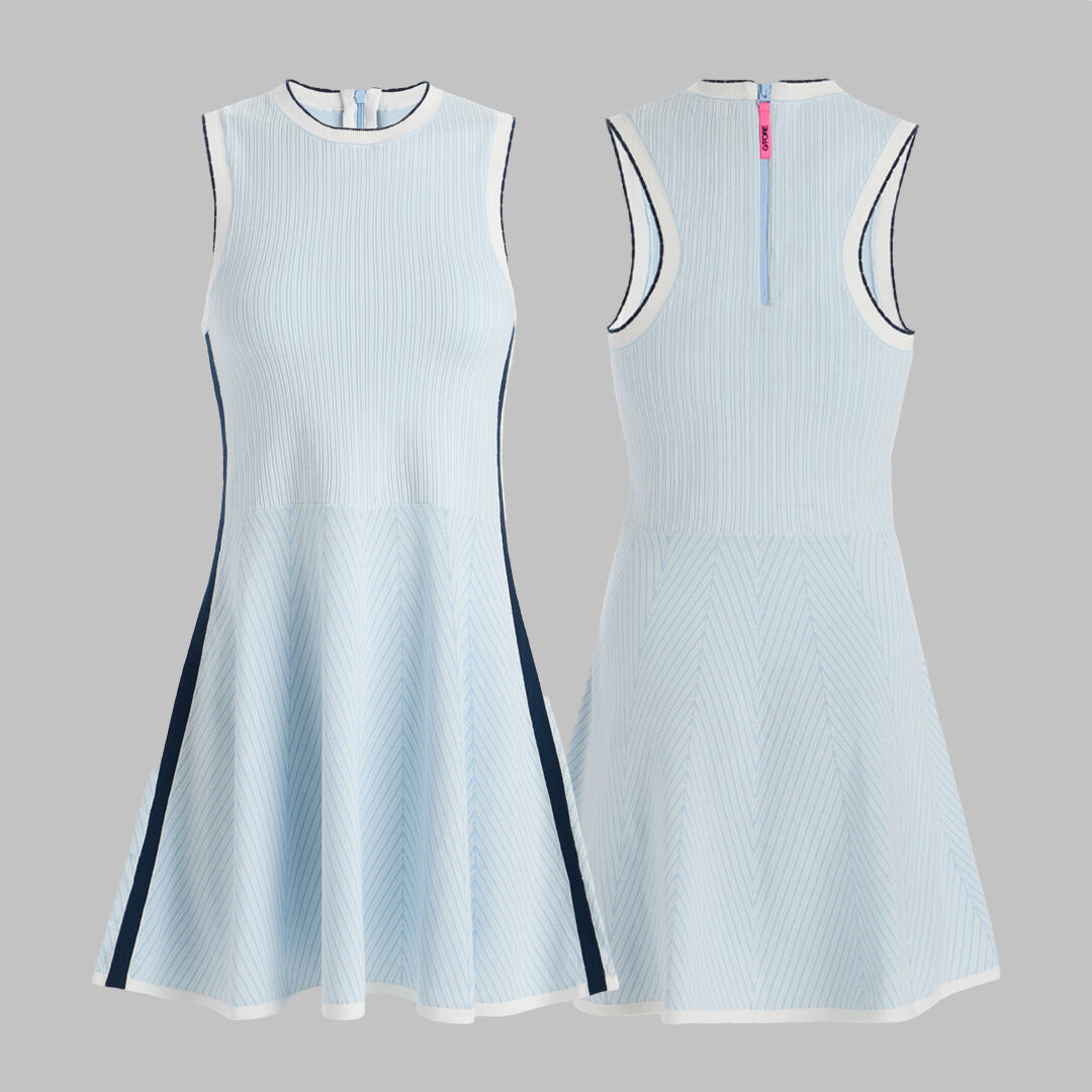 COTTON BLEND KNIT QRT DRESS