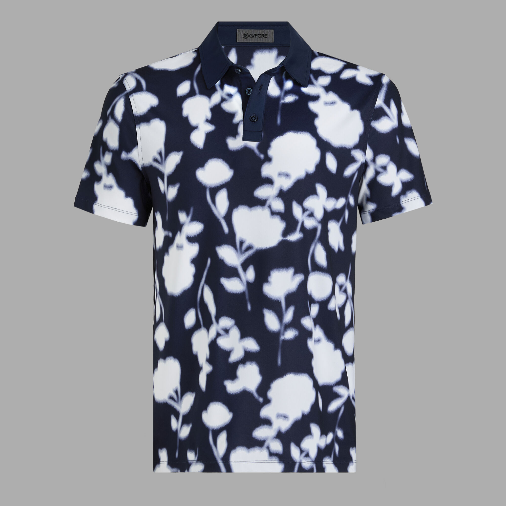 BLUR FLORAL TECH JERSEY POLO