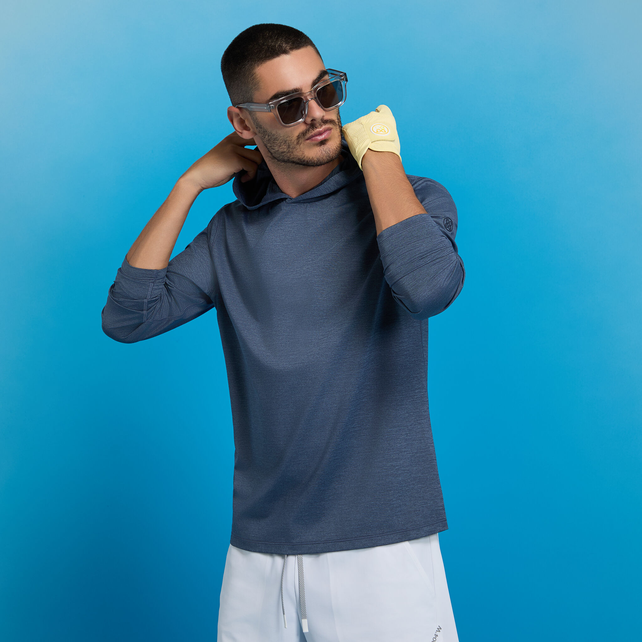 MÉLANGE ICE NYLON HOODIE