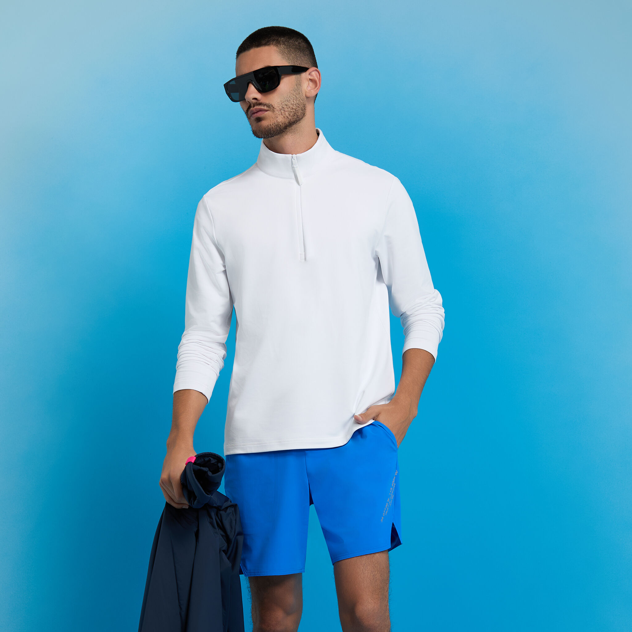 BRUSHED BACK TECH QUARTER ZIP
