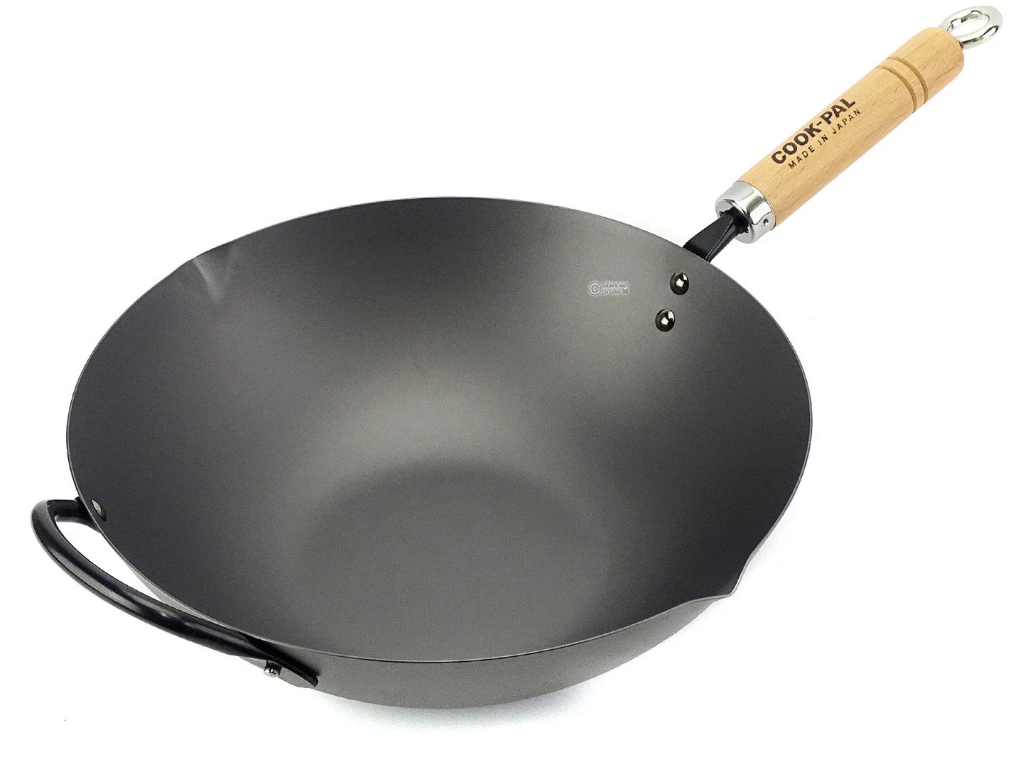 YOSHIKAWA Peking Eisen Wok REN 30 cm Carbonstahl Wokpfanne aus Japan