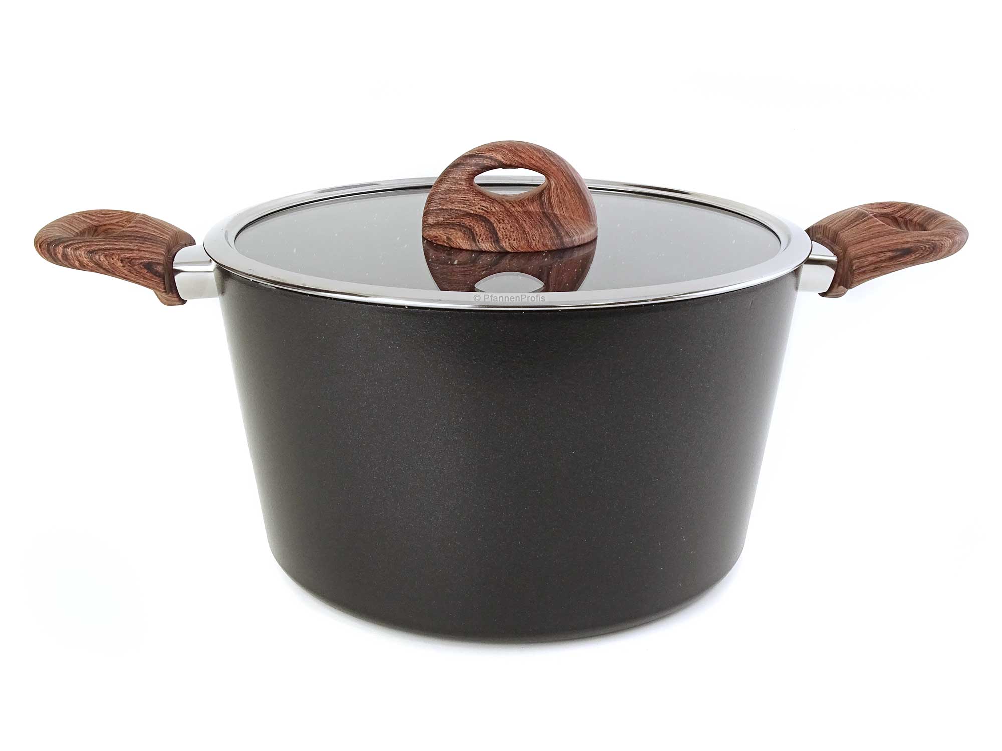 CELAR Kochtopf CLASSY WOOD 24 cm keramikbeschichtet mit Deckel