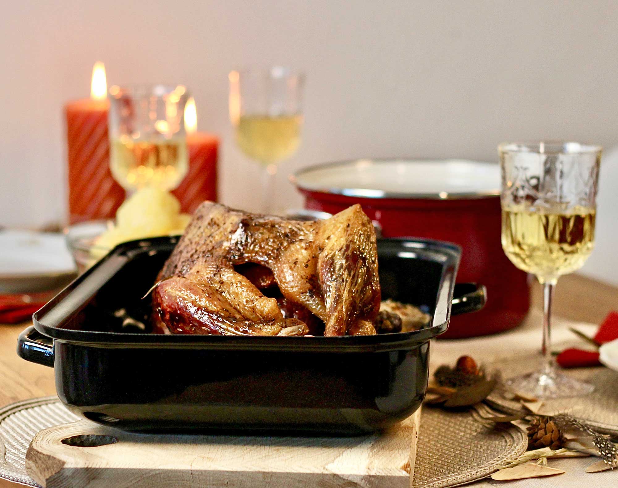 BELIS Stahl-Emaille Br?ter rechteckig mit Deckel