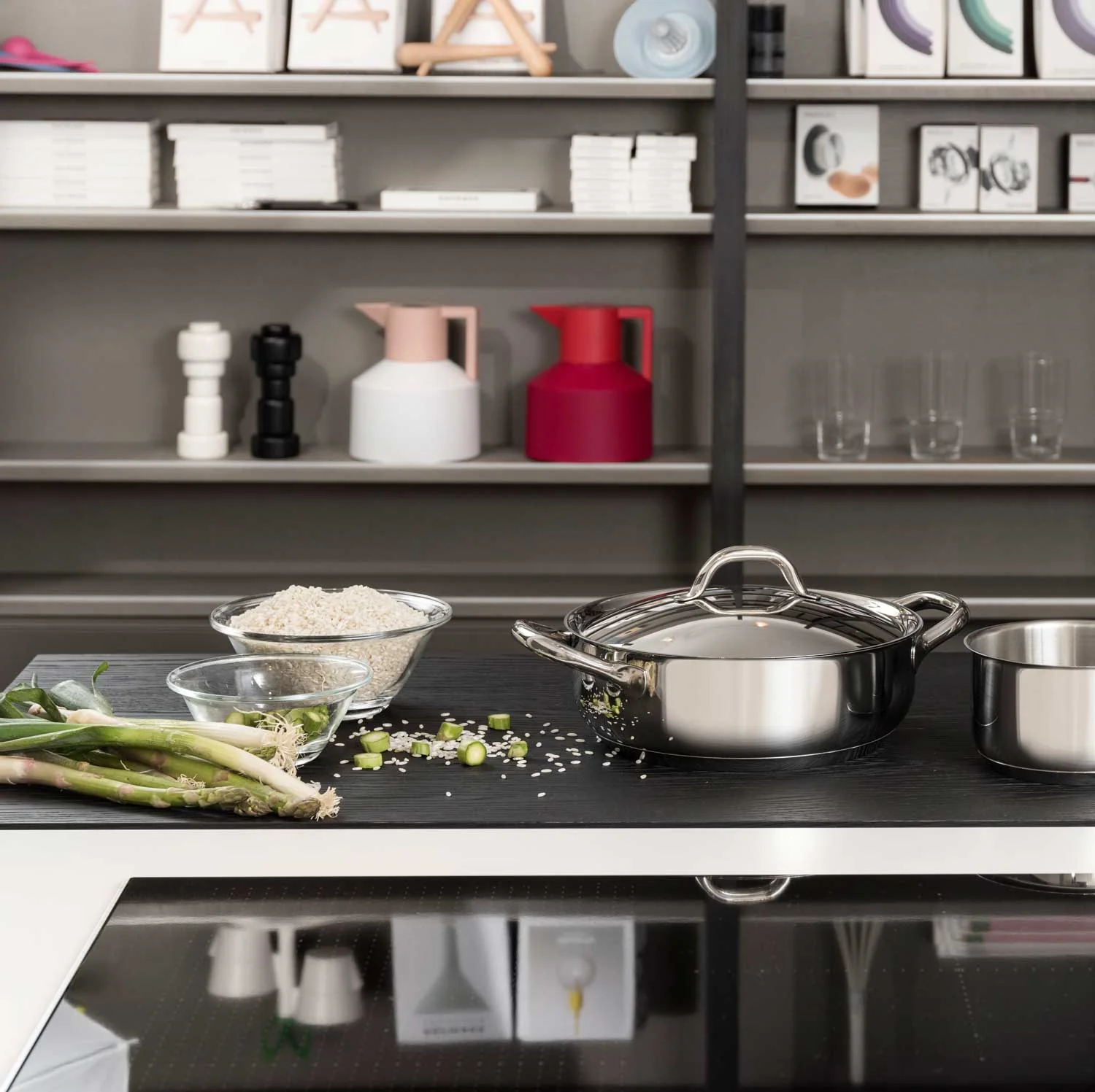 BARAZZONI Schmorkasserolle CHEF LINE Edelstahl 28 cm mit Deckel 4,5 L