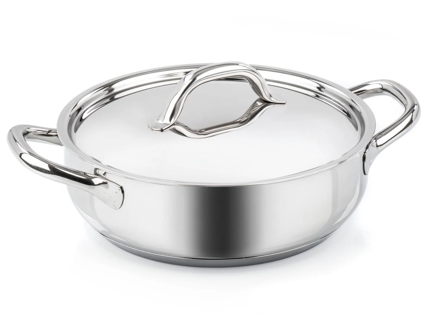 BARAZZONI Schmorkasserolle CHEF LINE Edelstahl 28 cm mit Deckel 4,5 L