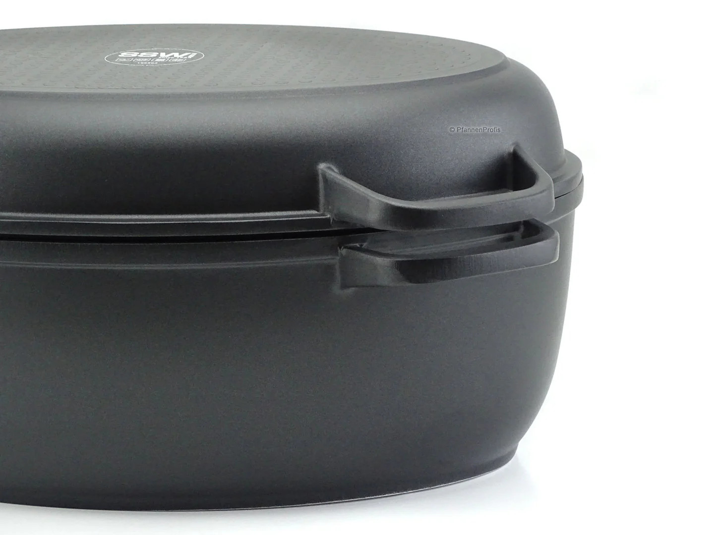 SSW Aluguss Schlemmerbräter oval 38 cm mit Grilldeckel Induktion 8,5L