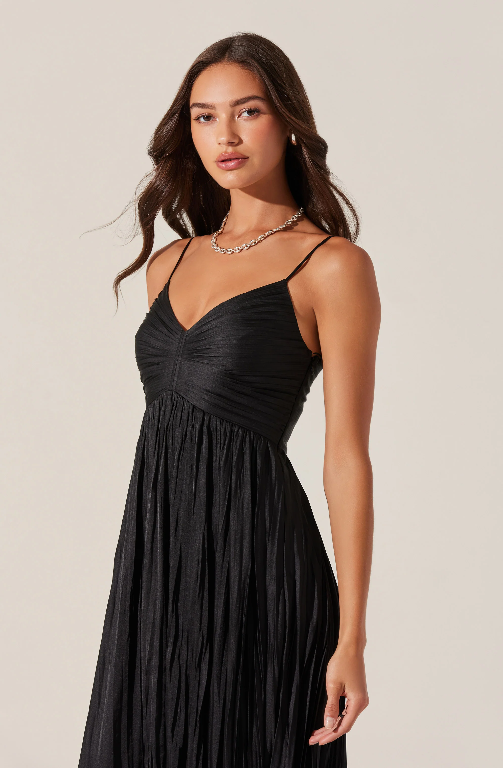 Maeve Pleated Midi Dress