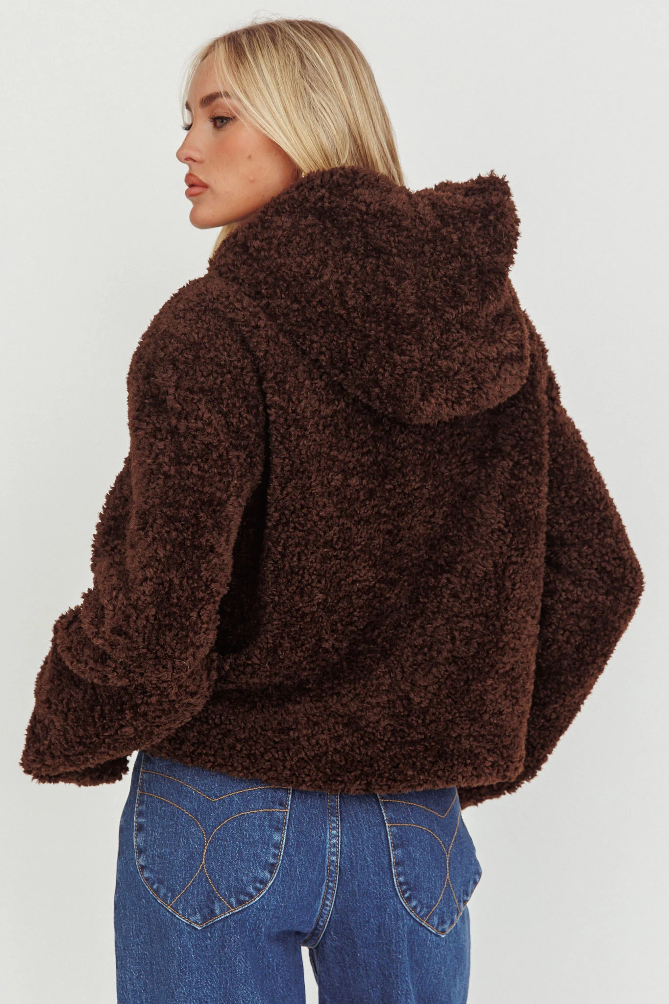 Elaris Hooded Toggle Jacket Brown