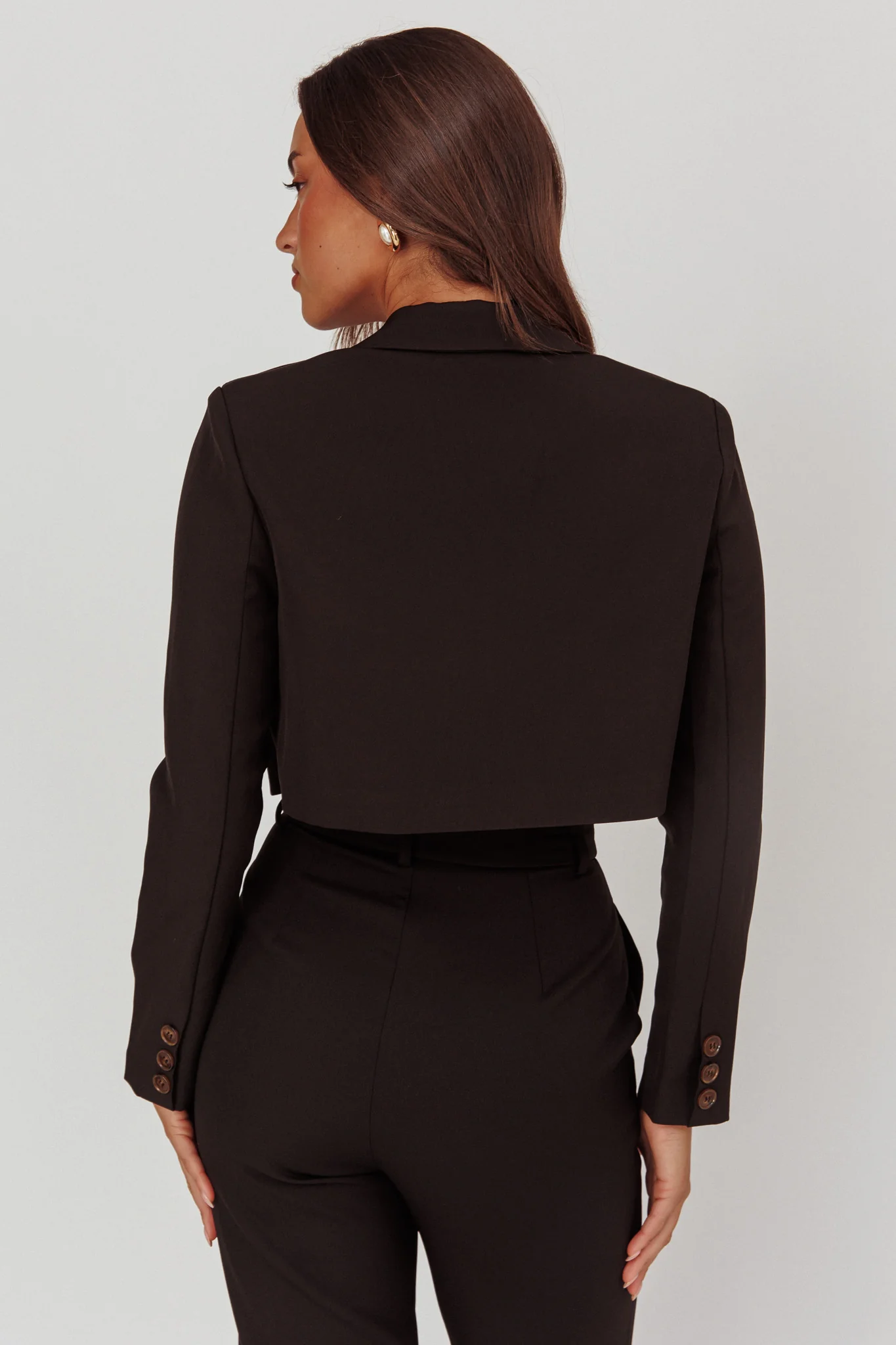 Fridays Open Crop Jacket Black