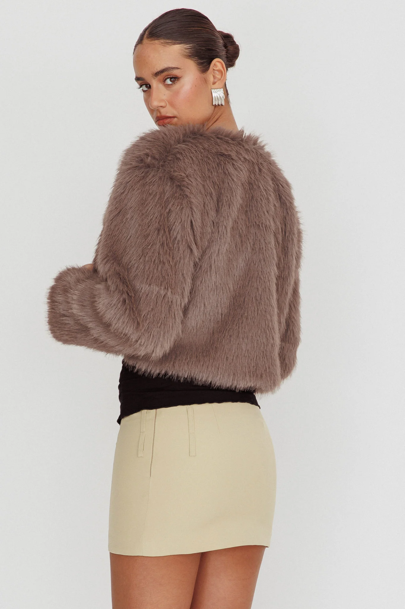 Snow Bunny Faux Fur Jacket Grey