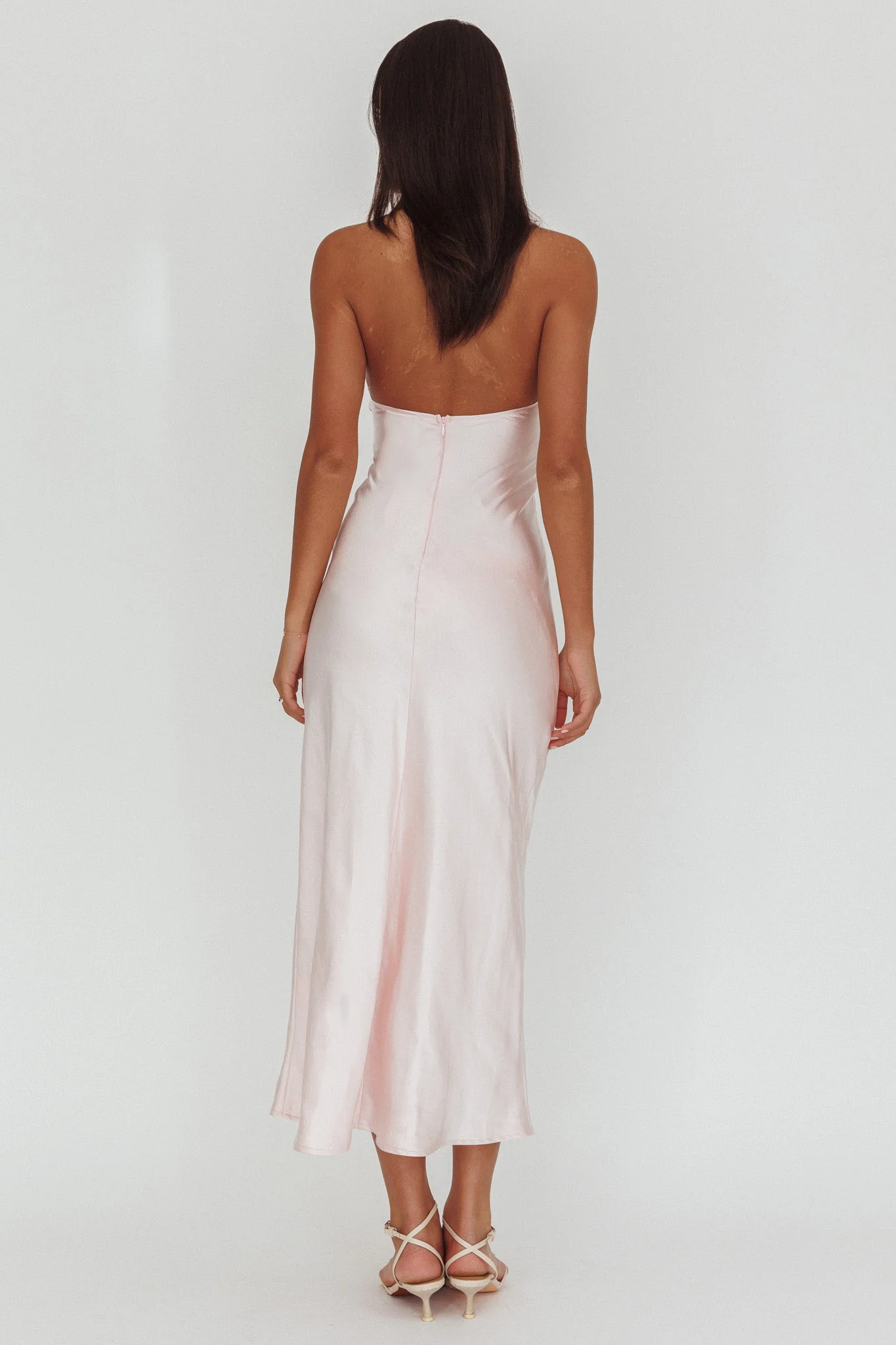 Kaivira Halterneck Maxi Dress Pink