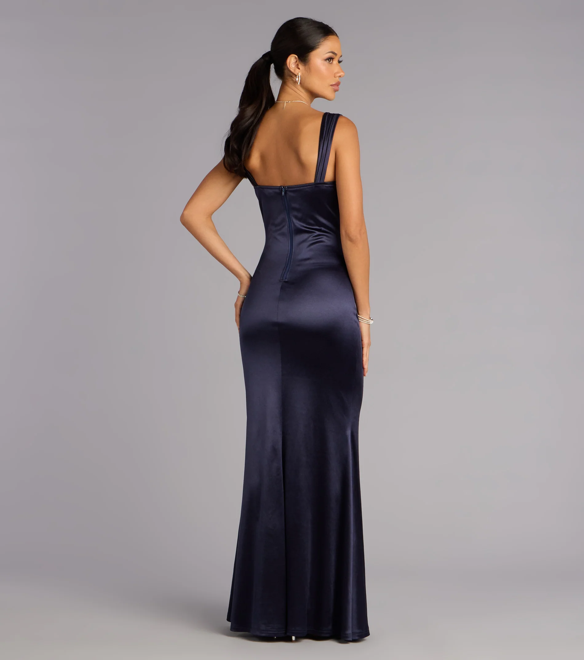 Maryanne Satin Lace Mermaid Formal Dress