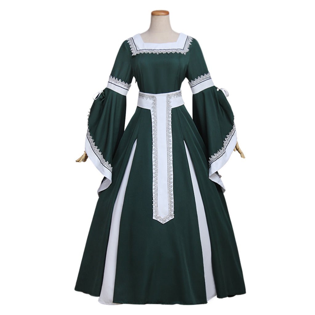 Halloween-Kostüm für Frauen Cosplay Mittelalter Prinzessin Grünes Kleid Renaissance Viktorianisches Frauenkostüm Cosplay Kleidung