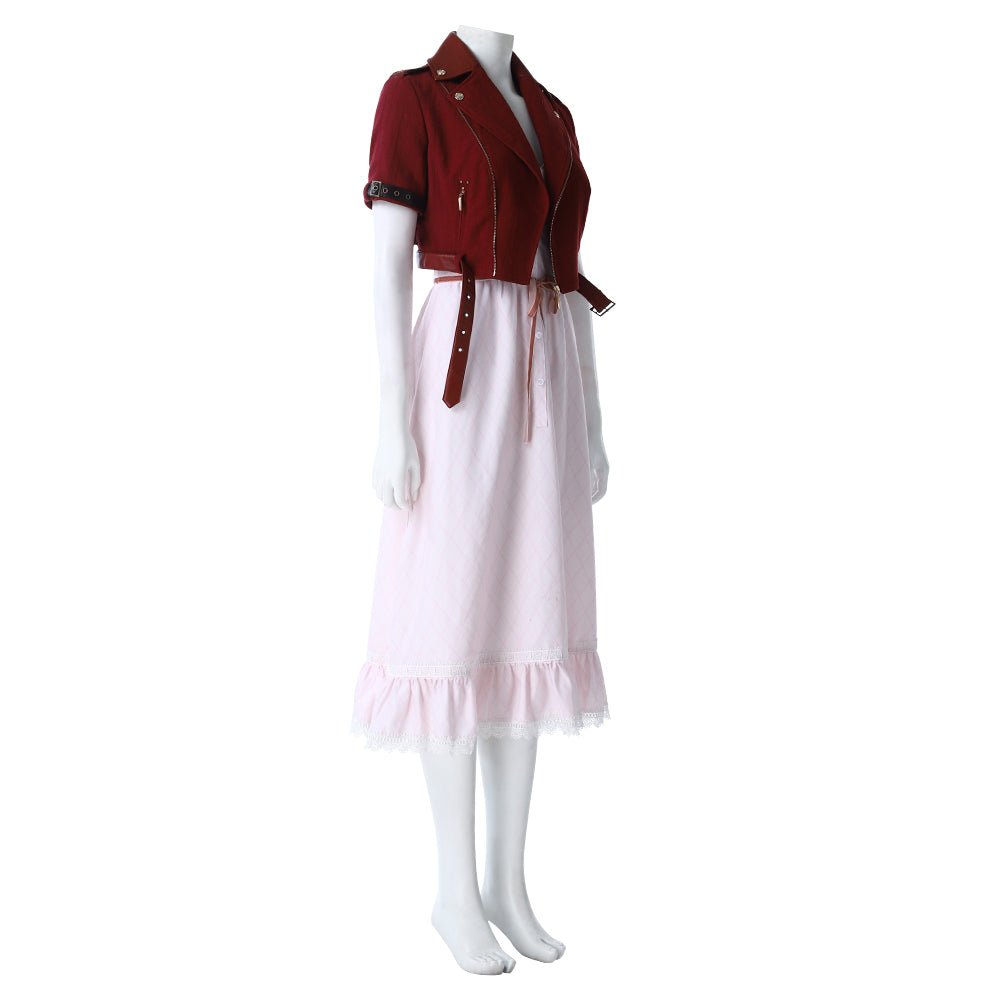 Final Fantasy VII Remake Aerith Gainsborough Cosplay Kostüm - Hochwertiges Spiel-Outfit