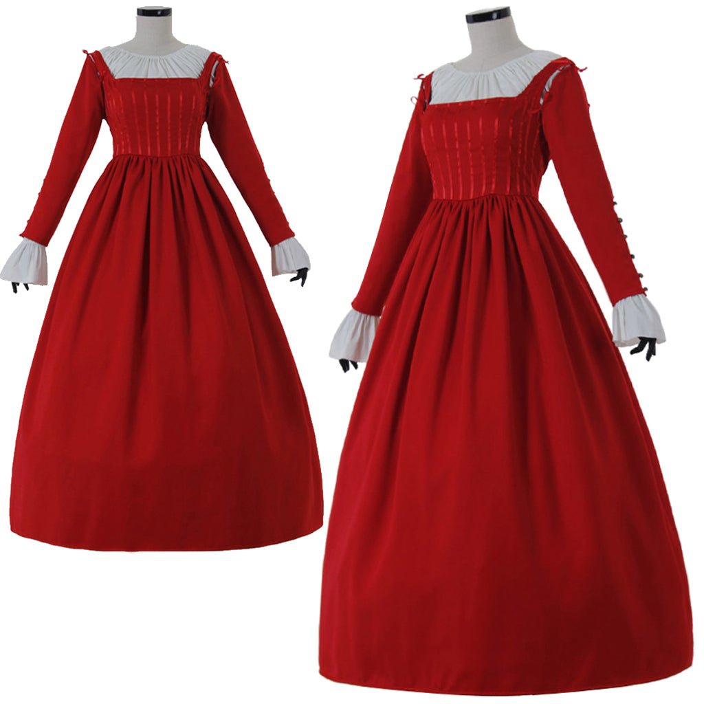 Damen Rotes Abendkleid Mittelalter Renaissance Viktorianisches Prinzessinnen Kostüm Karneval Themenparty Ballkleid