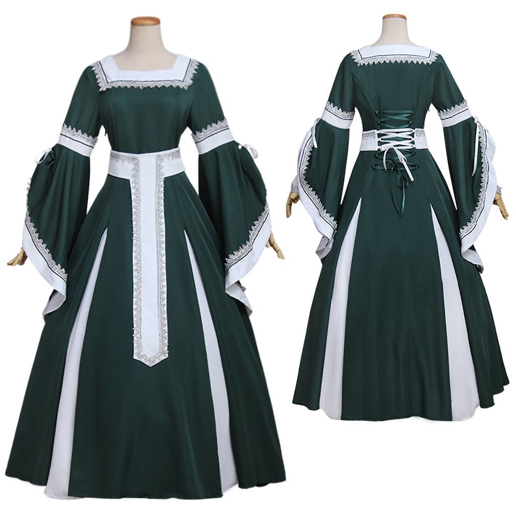 Halloween-Kostüm für Frauen Cosplay Mittelalter Prinzessin Grünes Kleid Renaissance Viktorianisches Frauenkostüm Cosplay Kleidung