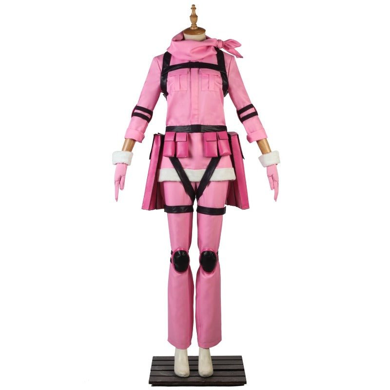 LLENN Sword Art Online GGO Cosplay Kostüm - Maßgeschneiderte Rosa Uniform