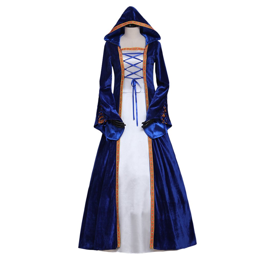 Mittelalterliches Retro Südprinzessin Kleid Halloween Damen Cosplay Hof Adeliger Robe Antike Glockenärmel Prinzessin Kostüm Kleid