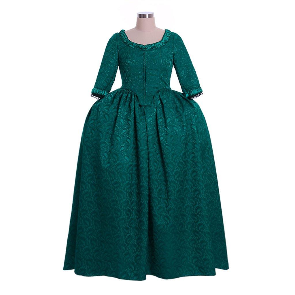 Damen Claire Frasers grünes Ballkleid Kostüm aus Outlander | Vintage Rococo Kleid für Cosplay, Halloween, Partys