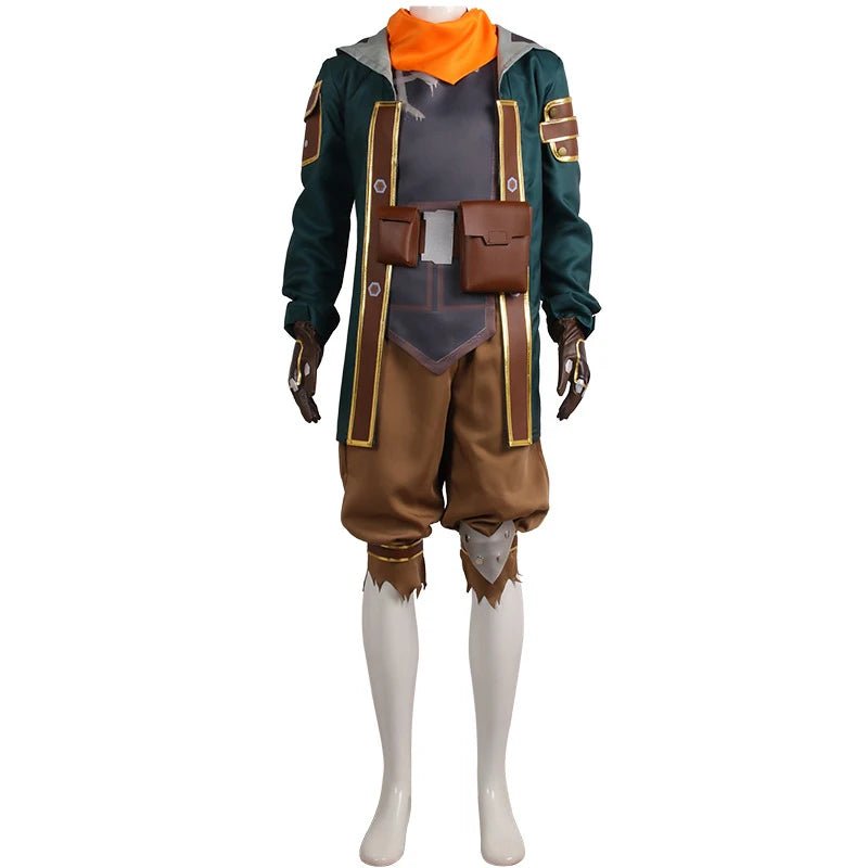 Spiel LOL Arcane Ekko Cosplay Kostüm für Männer Punk Jacke Oberteil Hose Komplett Set Halloween Karneval Party Kampfanzug