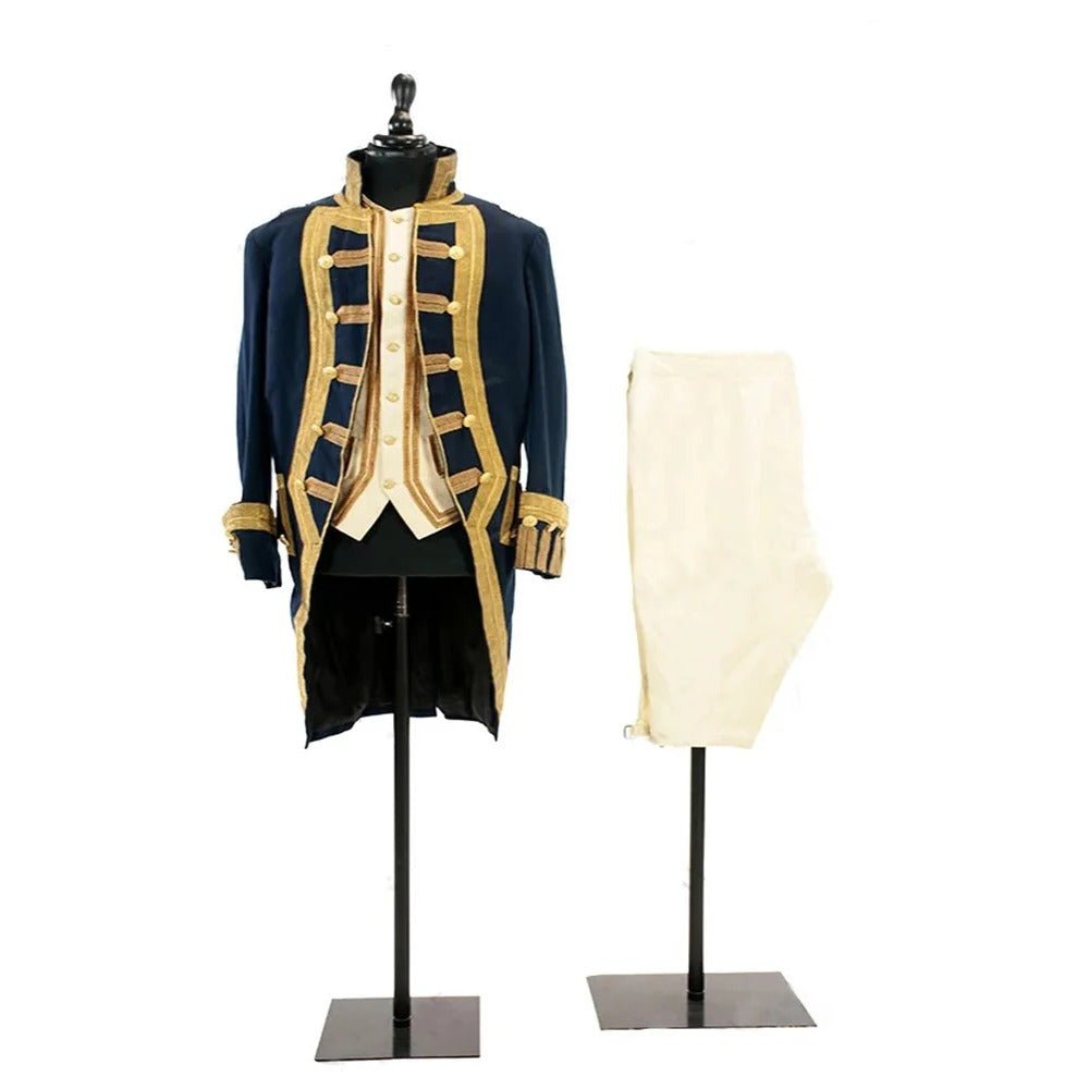1770er Rokoko Louis Ära Männer Marineblau Militär Kostüm - Marie Antoinette Stil Anzug