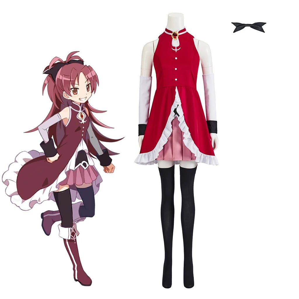 Kyoko Sakura Cosplay Magisches Mädchen Kostüm Frauen Uniform Röcke Kampfanzug Halloween Karneval Party Comic Con Kleid