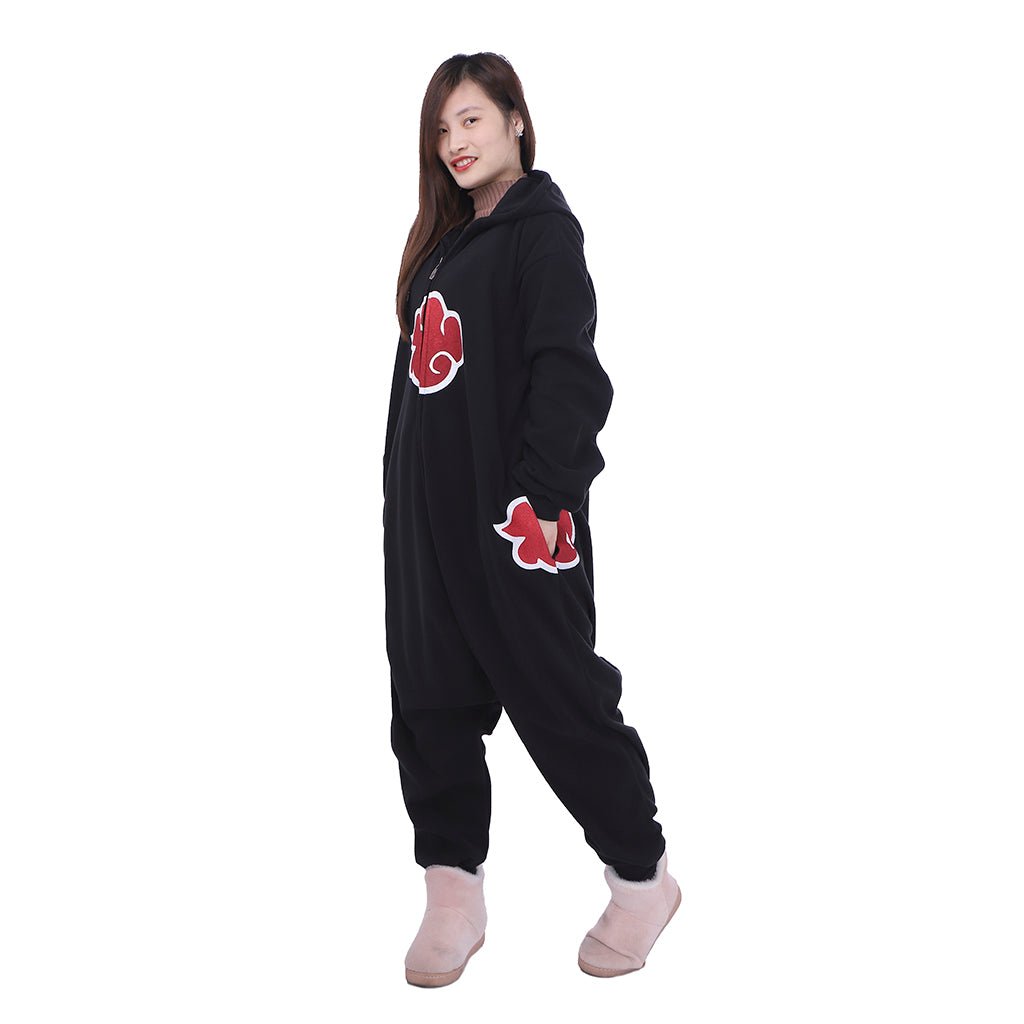 Anime Akatsuki Cloud Schlafanzug Erwachsene Unisex Onesie Polyester Pyjama Nachtwäsche Halloween Karneval Cosplay Kostüm