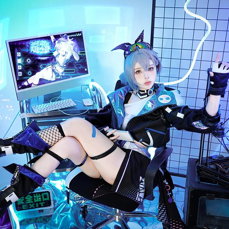 Game Honkai Star Rail Silber Wolf Cosplay Kostüm Stellaron Jäger Silber Wolf Uniform Damen Halloween Party Anzug