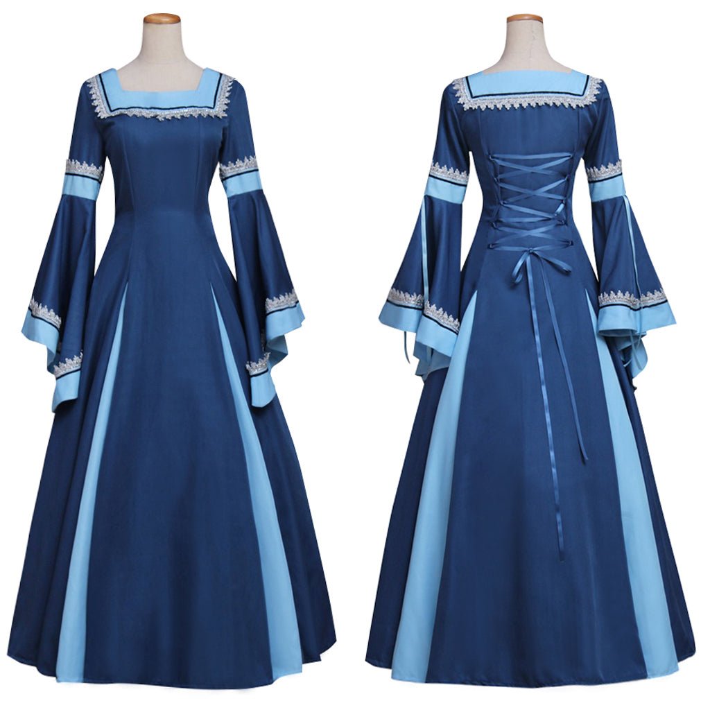 Blaues Mittelalter Renaissance Gotisches Viktorianisches Kleid Ballkleid Erwachsene Halloween Cosplay Kostüm