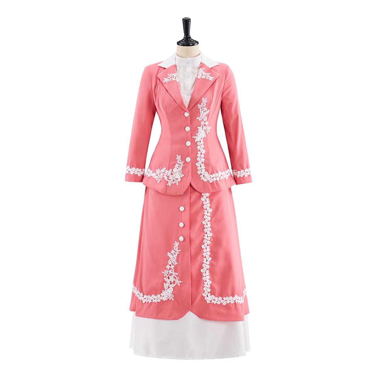 Edward Pink Cosplay Kostüm Outfit - Cosplay Kleid, Elegantes Rosa Rock Set