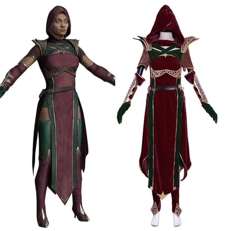 Mortal Kombat Jade Cosplay Kostüm Komplettset für Erwachsene Frauen | Halloween & Party Anzug