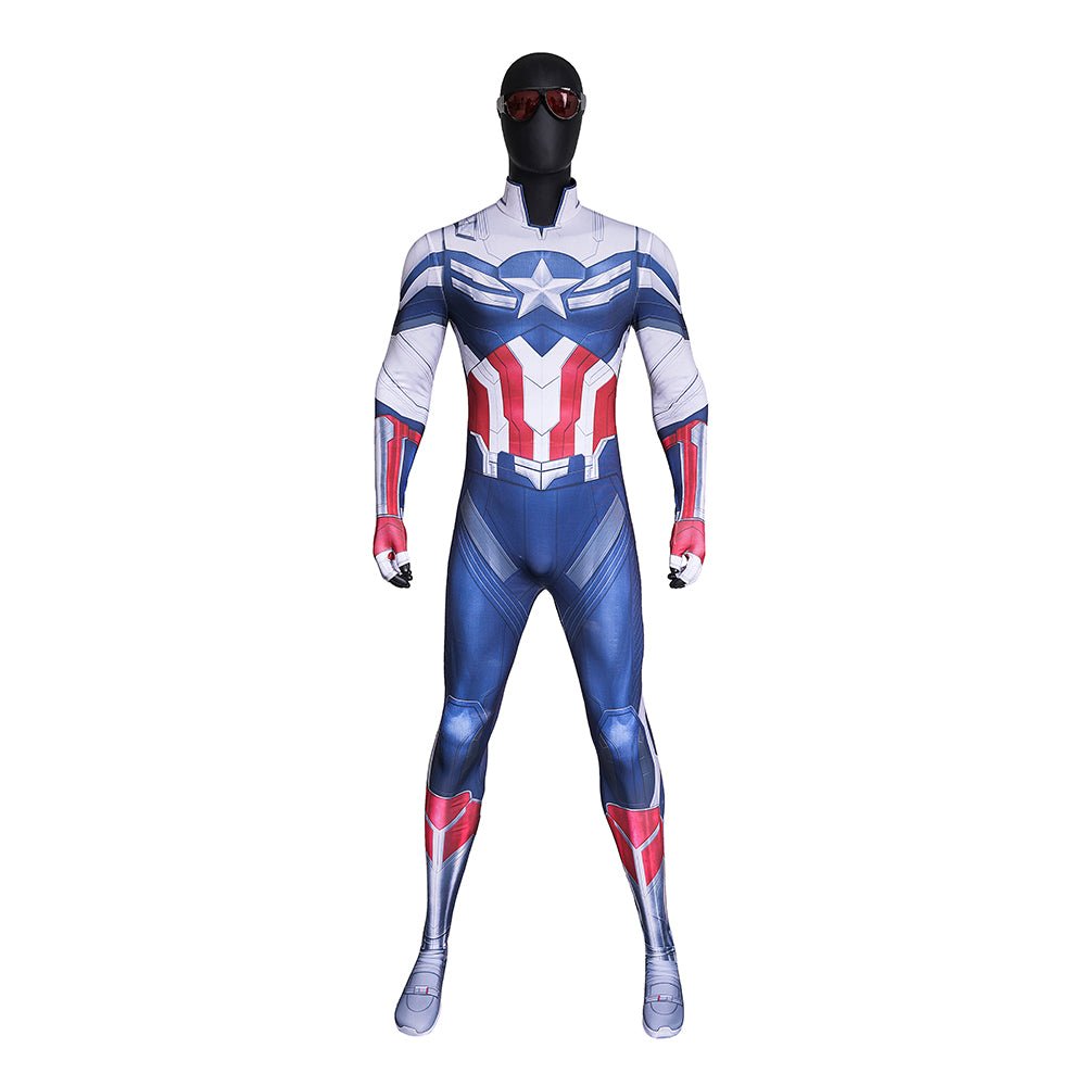 Falke Captain America Weiß Blauer Anzug - Film Cosplay Kostüm