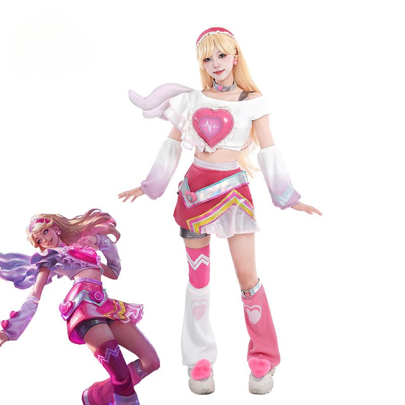 LOL Lovestruck Lux Cosplay Kostüm LOL Valentinstag Neues Skin Lux Damen Cosplay Kostüm Halloween Vollständiges Set