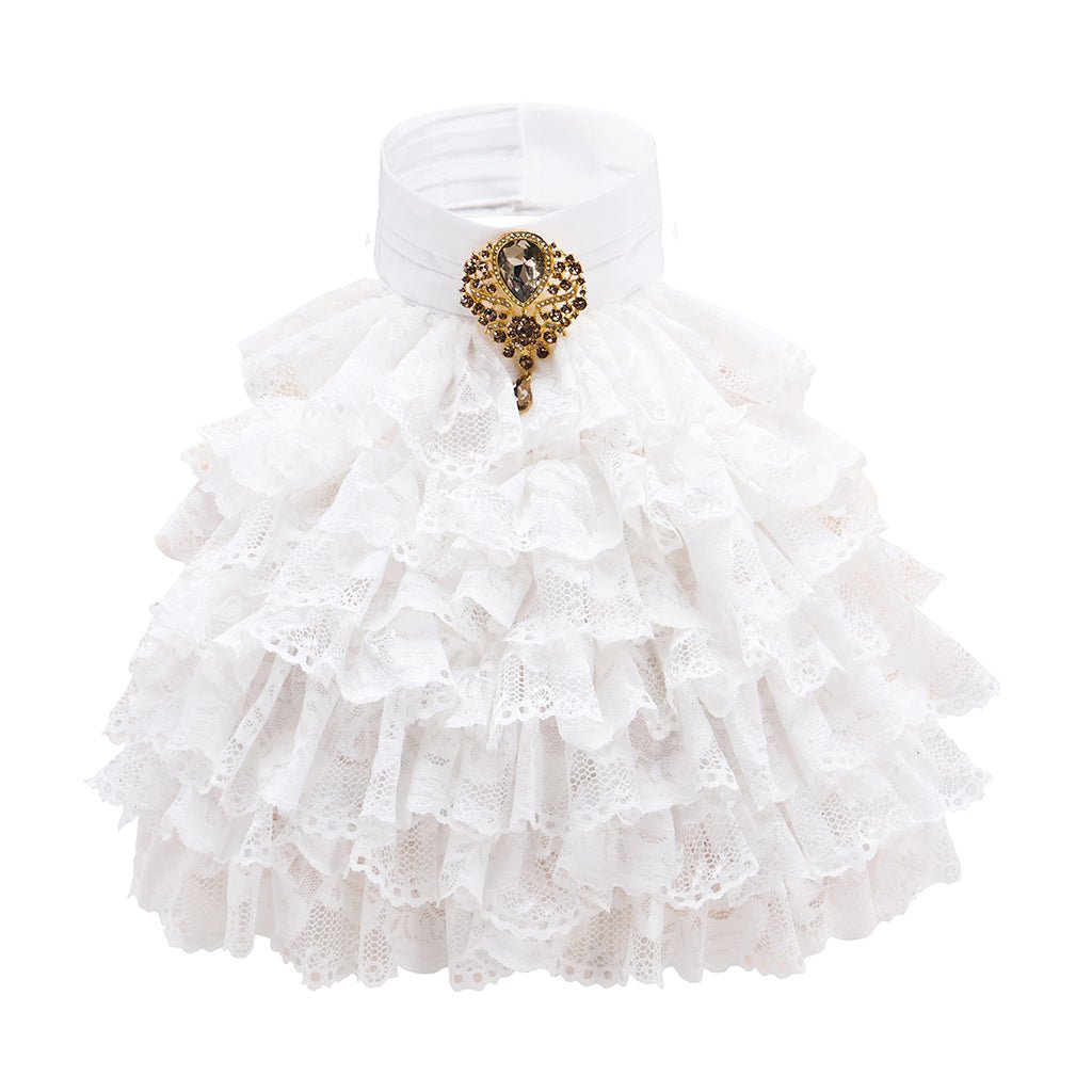 Weiße Falsche Krawatte Zubehör – Stylisches Cosplay Kostüm Detail