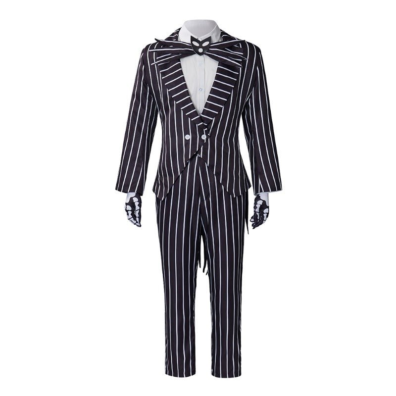 Jack Skellington Cosplay Kostüm Halloween Anzug - Jacke & Hose Outfit