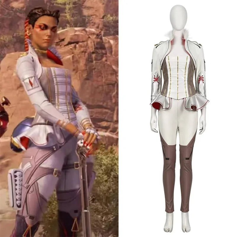 Spiel Apex Loba Cosplay Kostüm Oberteil Hose Strumpfhose Erwachsene Frauen Kampfanzug Uniform Halloween Karneval Outfits